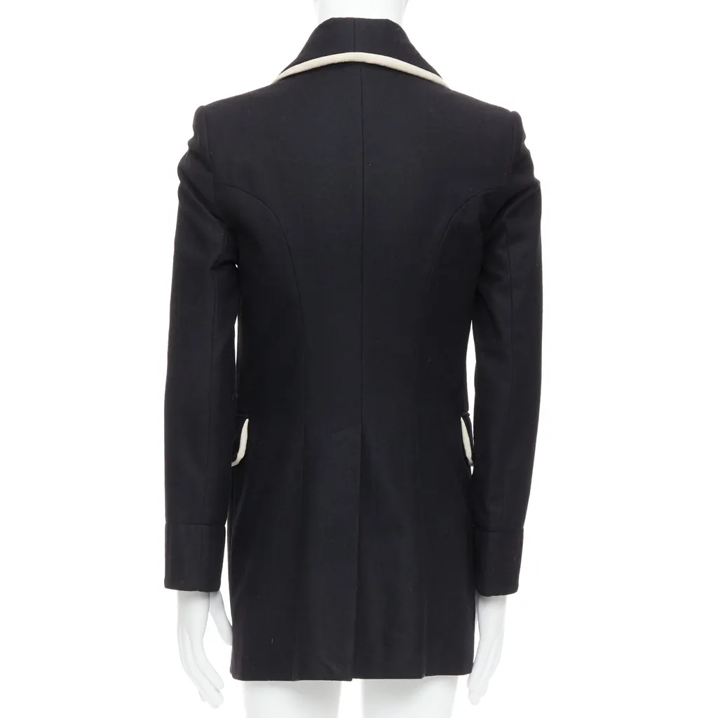 Ann Demeulemeester Black Wool Shawl Coat Black Wool Very good - Box View
