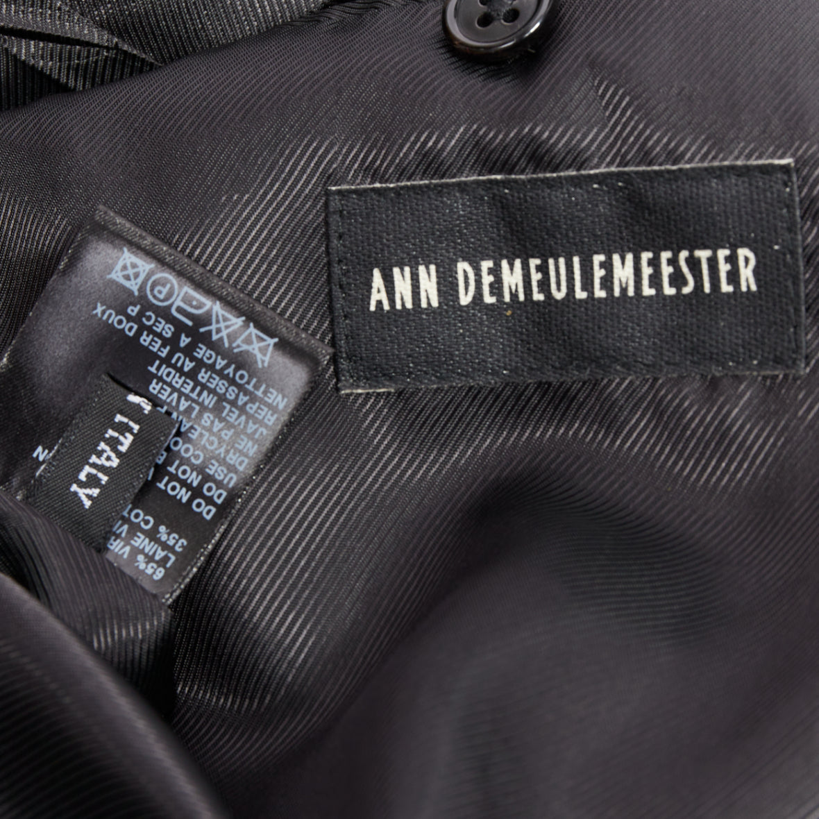 Ann Demeulemeester Black Wool Shawl Coat - Image 10