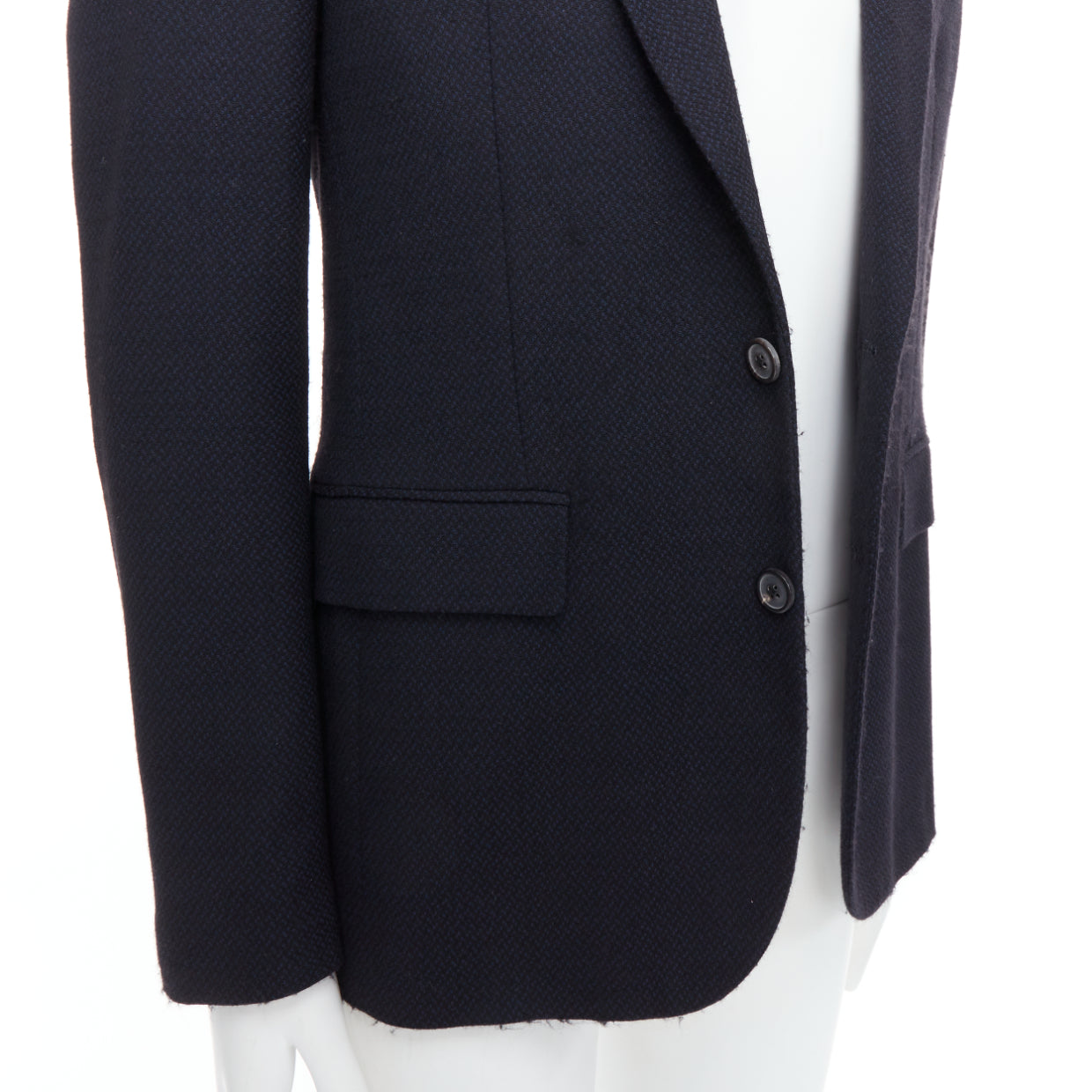 Maison Martin Margiela Navy Padded Boxy Blazer - Back view