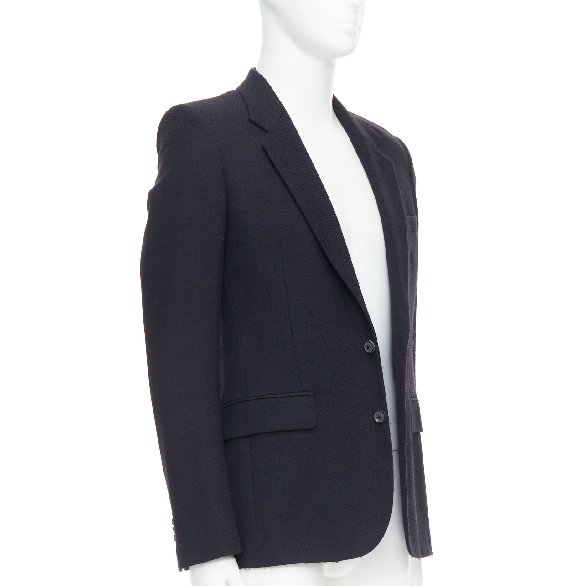 Maison Martin Margiela Navy Padded Boxy Blazer - Image 6
