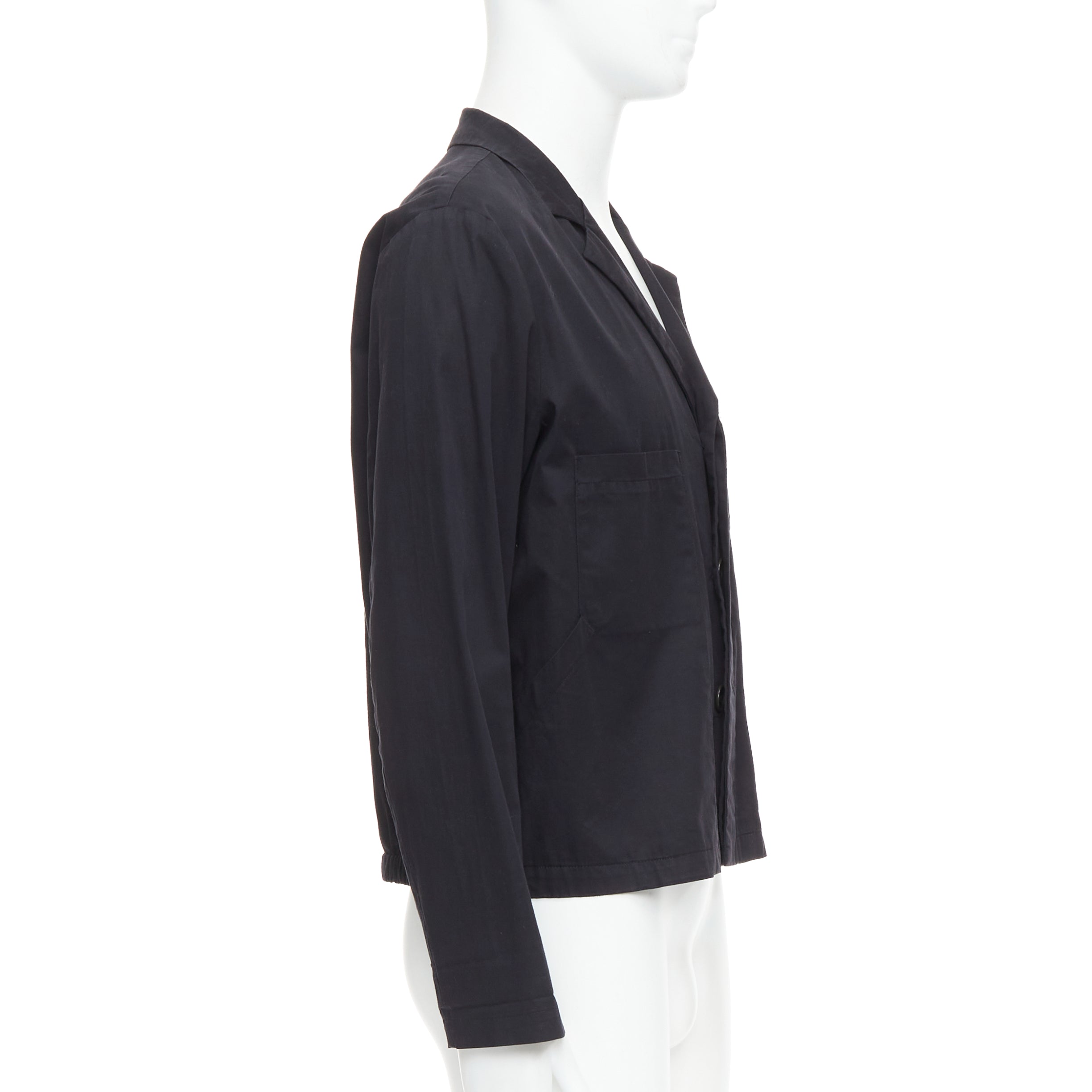 Raf Simons Black Ruched Blazer - Side view