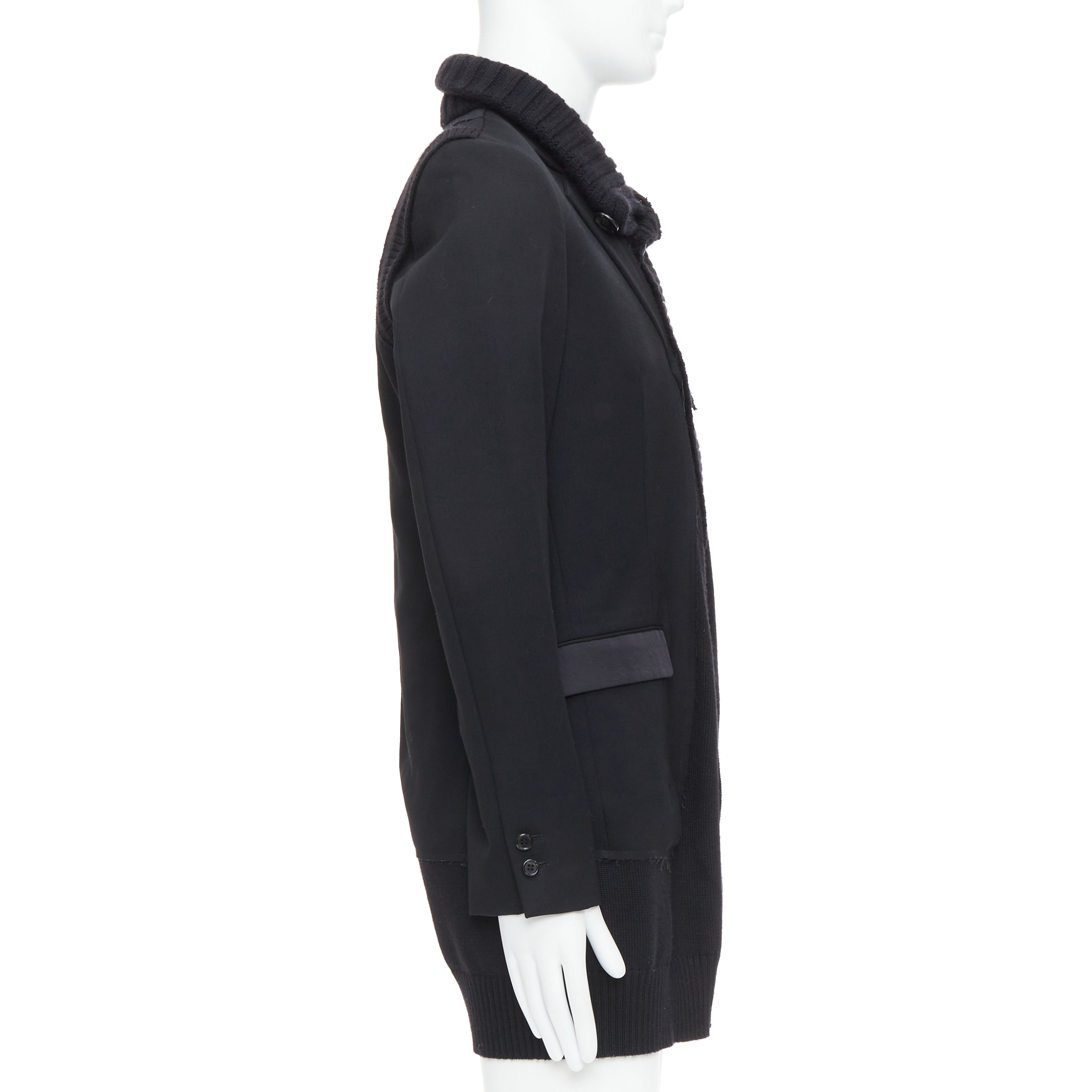 Undercover Black Rib Trim Coat - Side view