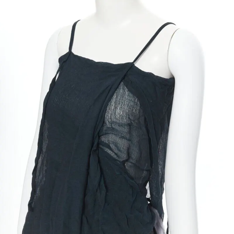 Yohji Yamamoto Shibori Dyed Dress Green Cotton Never worn, with tag - Back View