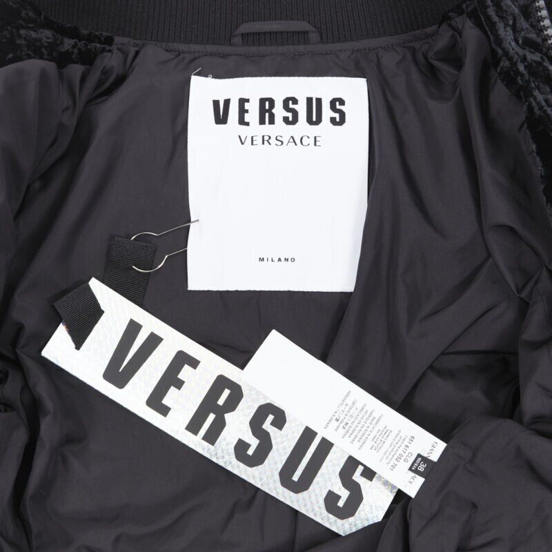 Versus Black Velvet Puffer Jacket - Image 12