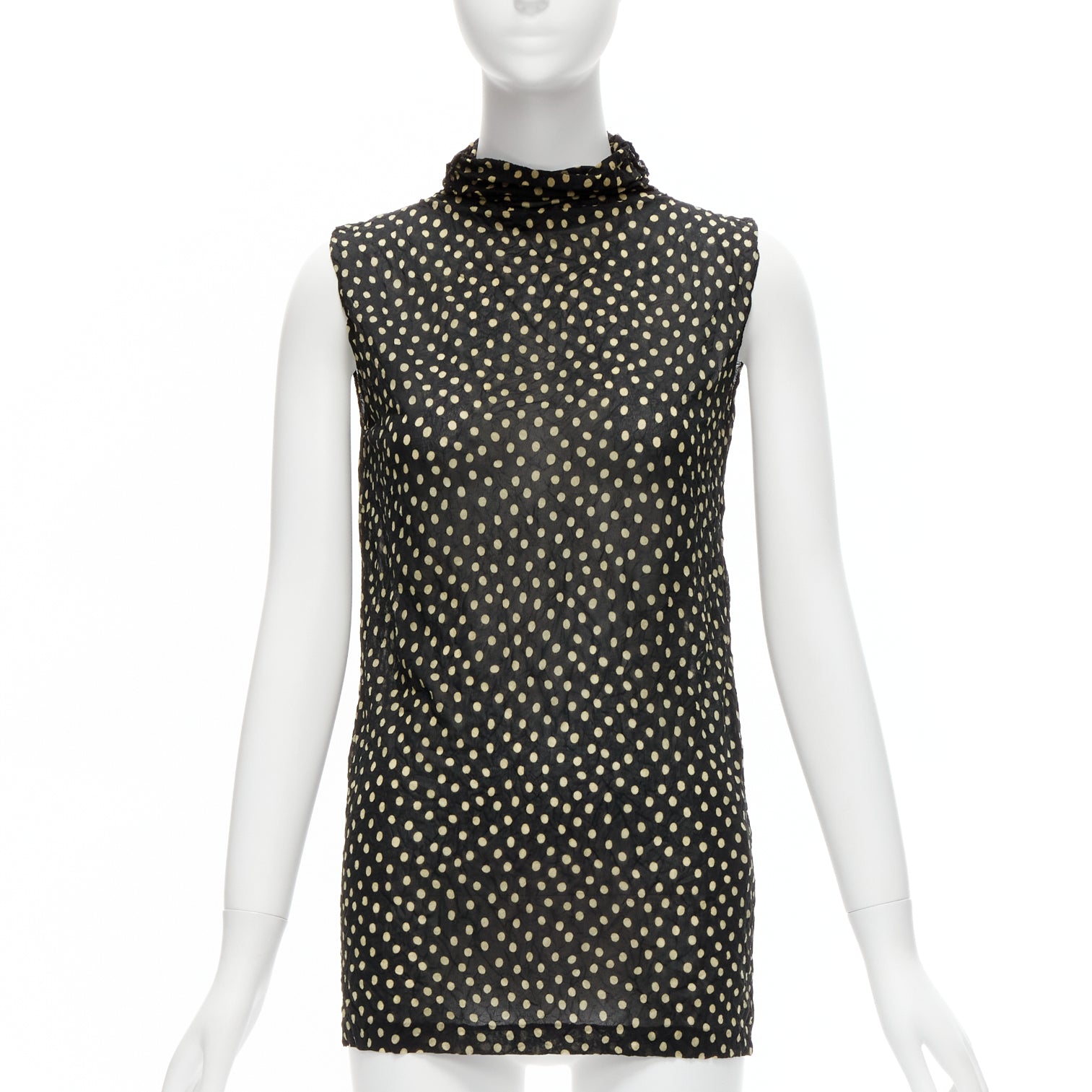 Issey Miyake Polka Crinkle Vest