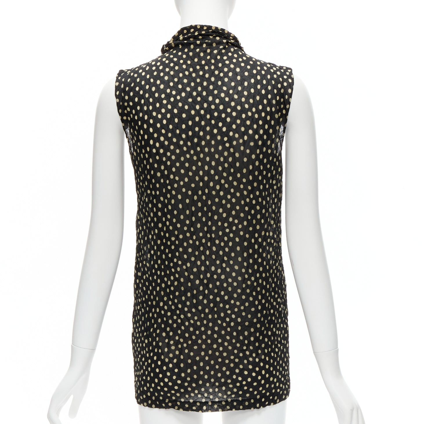 Issey Miyake Polka Crinkle Vest - Side view