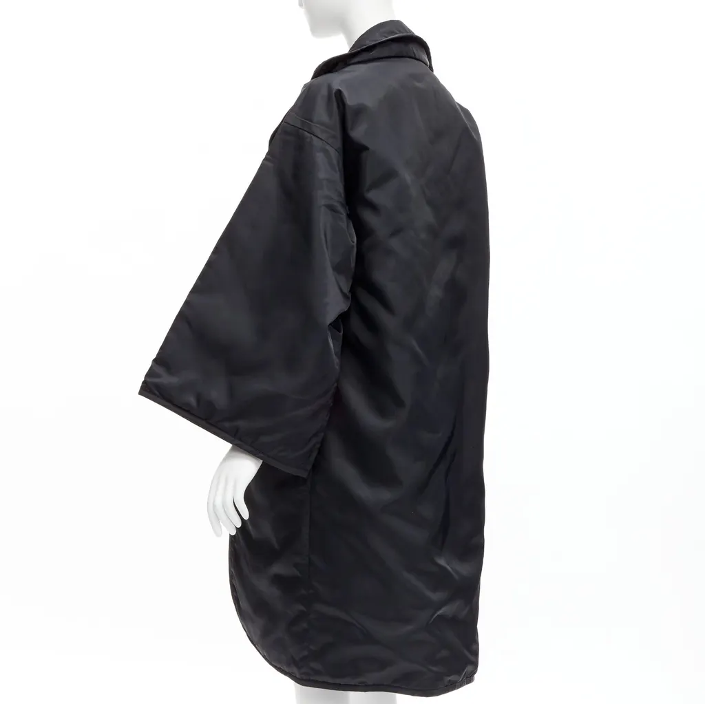 Yohji Yamamoto Black Padded Kimono Coat Black Never worn - Back View