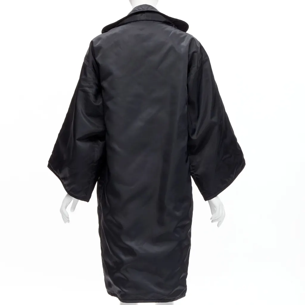 Yohji Yamamoto Black Padded Kimono Coat Black Never worn - Box View