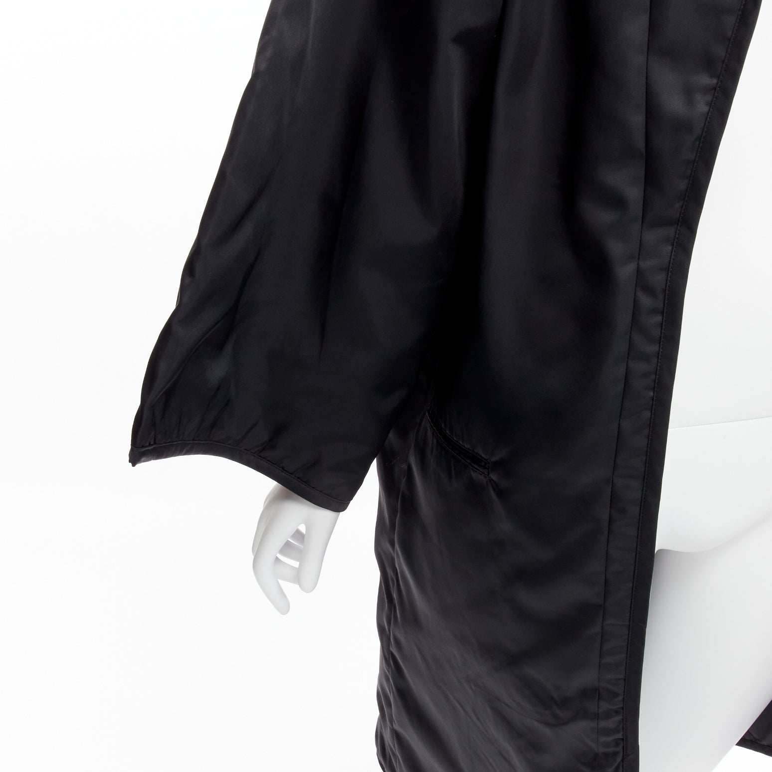 Yohji Yamamoto Black Padded Kimono Coat - Image 10