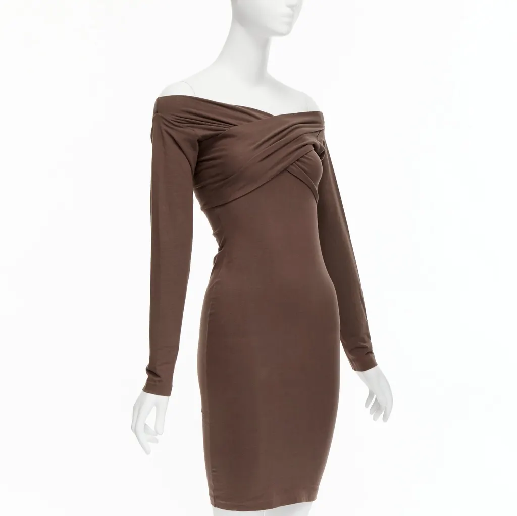 Romeo Gigli Criss Cross Dress Brown Cotton Very good - Inside View