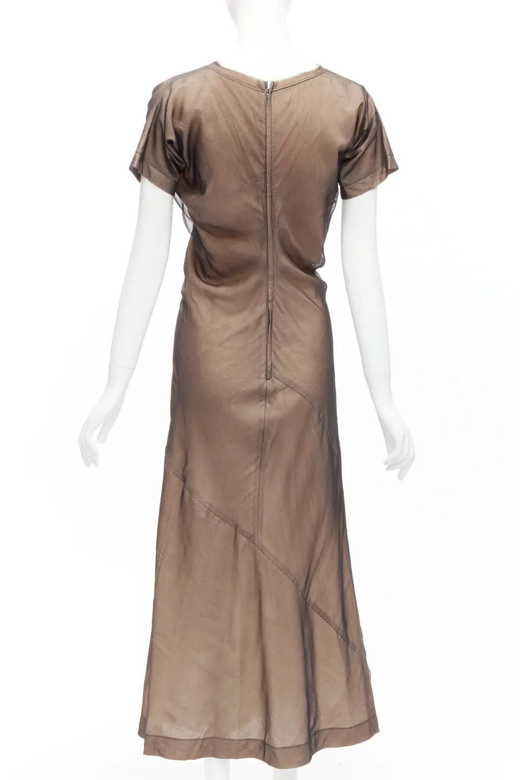 Comme Des Garcons Sheer Overlay Dress Beige Cotton Fair - Box View