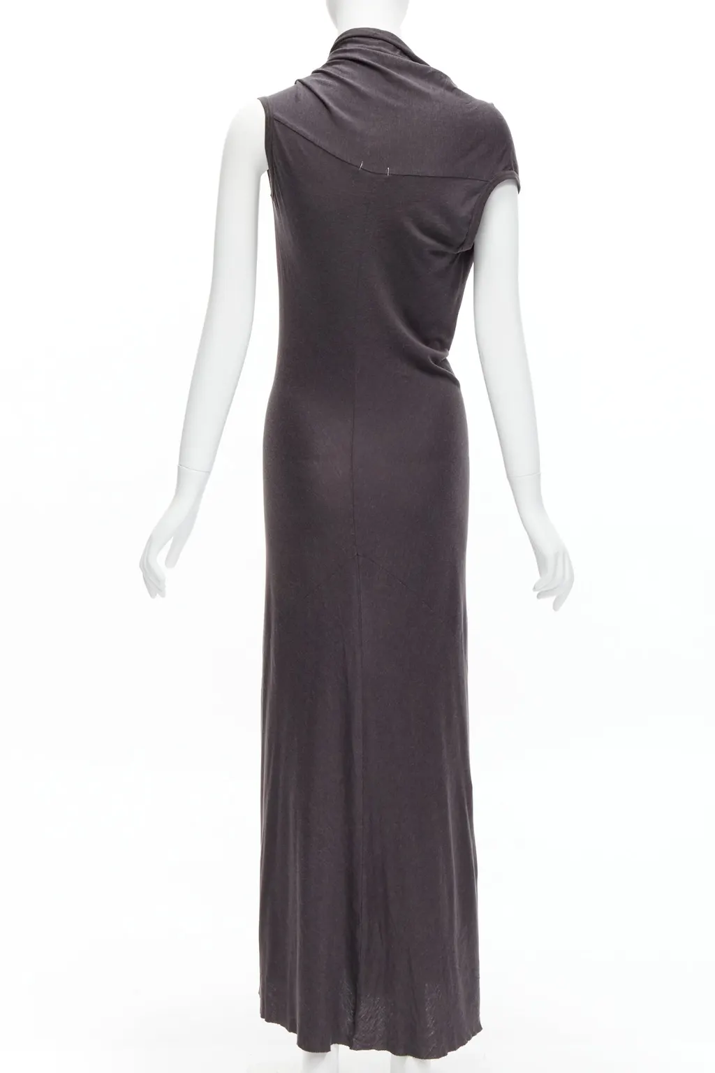 Comme Des Garcons Cowl Flutter Dress Grey Polyester Very good - Box View