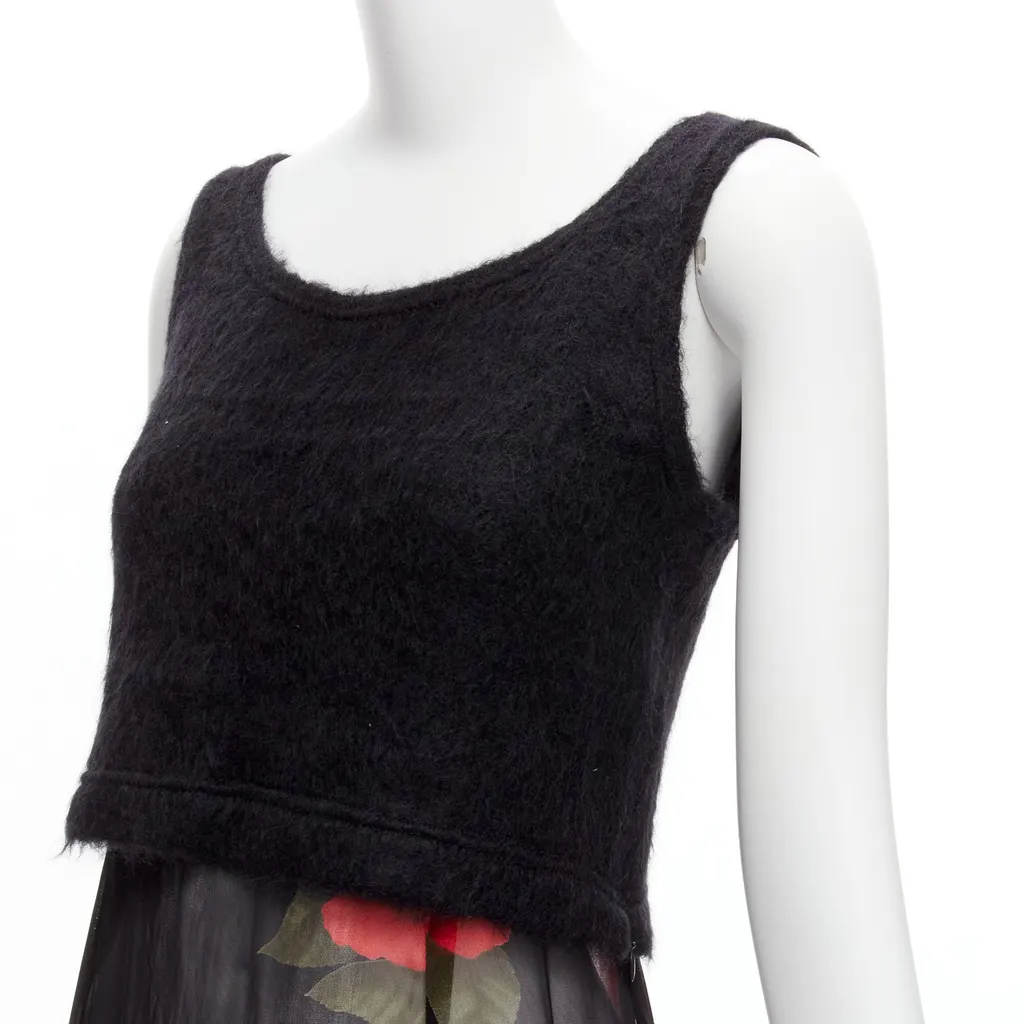 Dolce & Gabbana Rose Sweater Set Black Viscose Very good - Back View