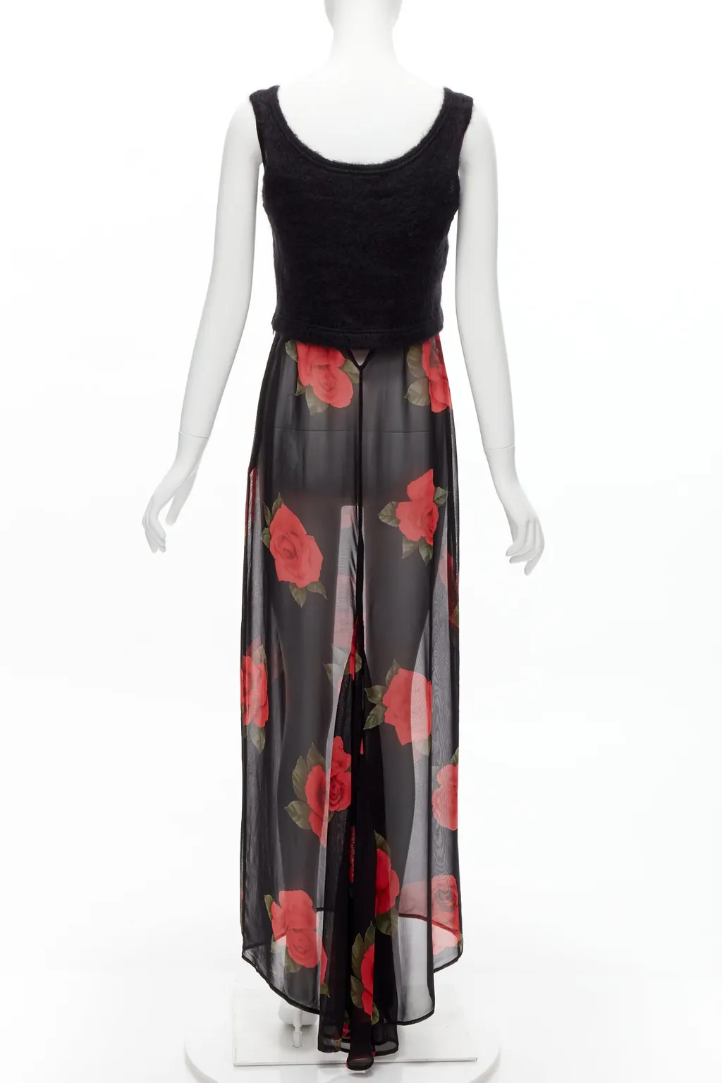 Dolce & Gabbana Rose Sweater Set Black Viscose Very good - Box View