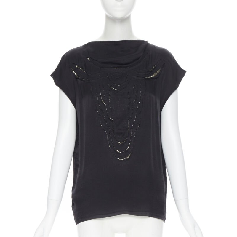 Lanvin Lurex Cut Out Top