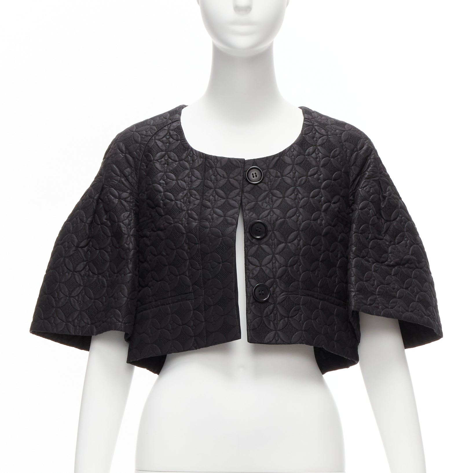 Chloe Black Floral Cropped Jacket