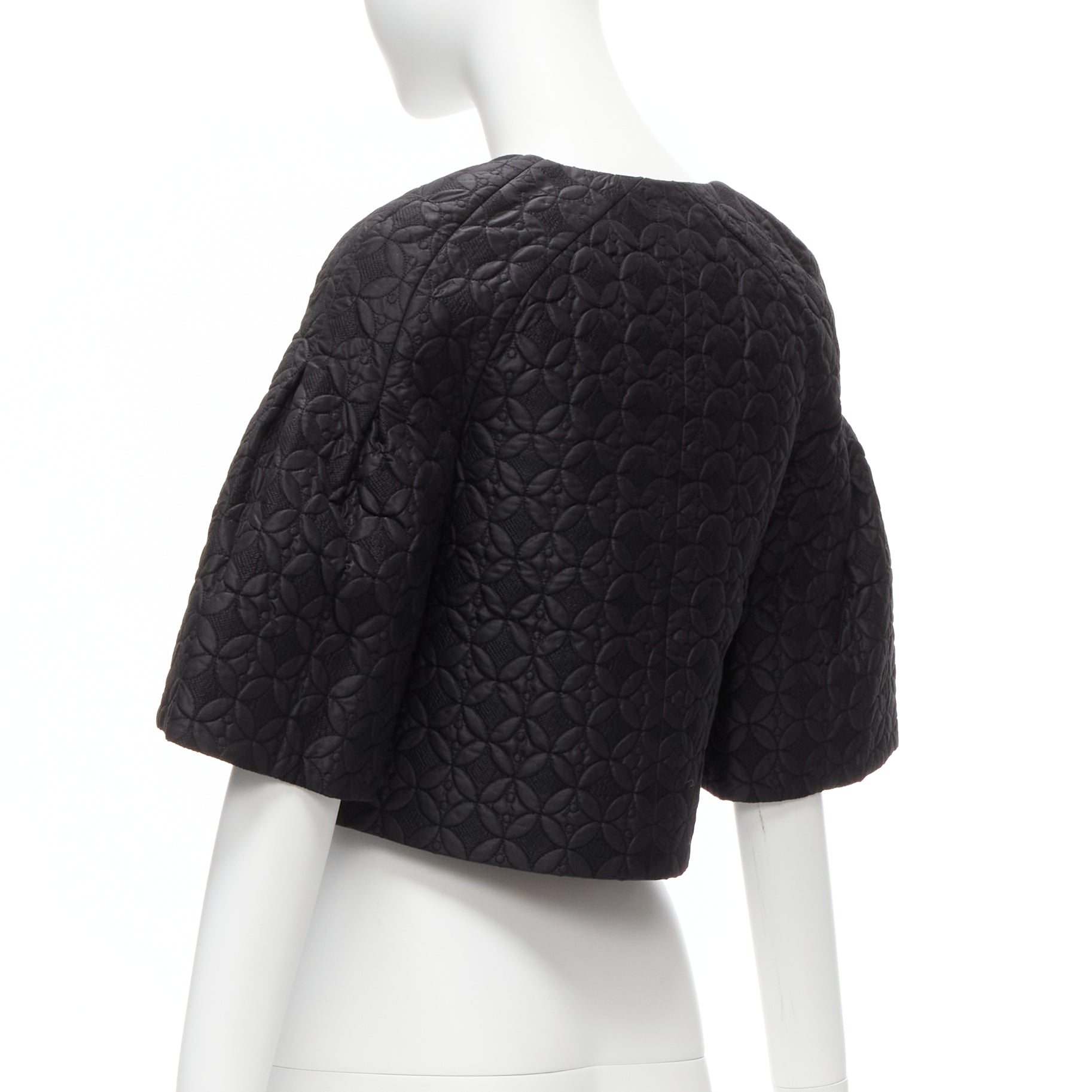 Chloe Black Floral Cropped Jacket - Detail 2