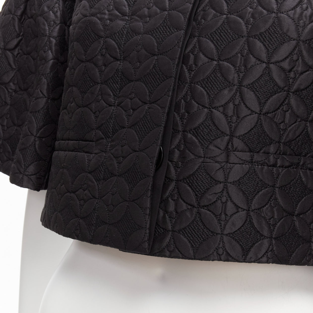 Chloe Black Floral Cropped Jacket - Image 11