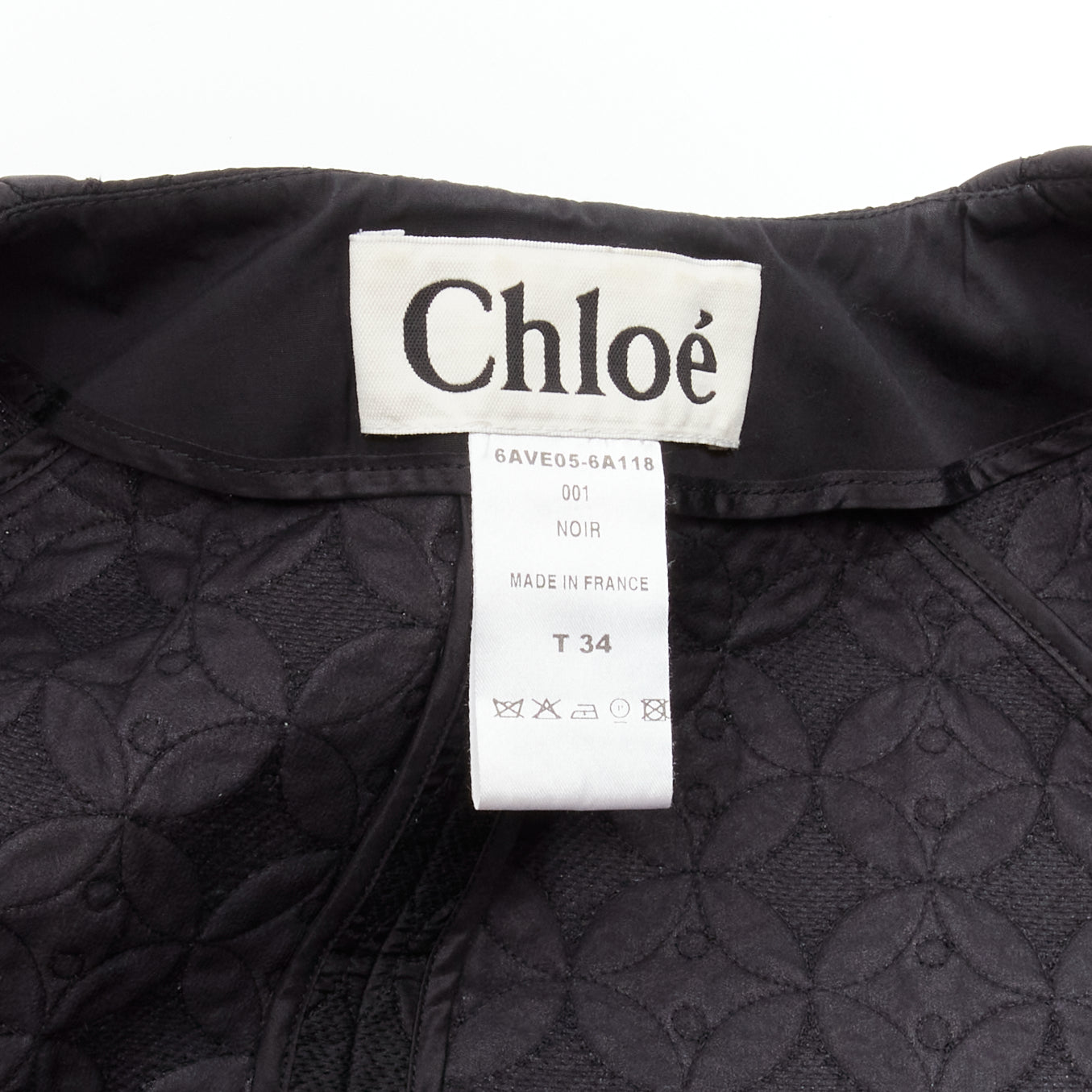 Chloe Black Floral Cropped Jacket - Image 12