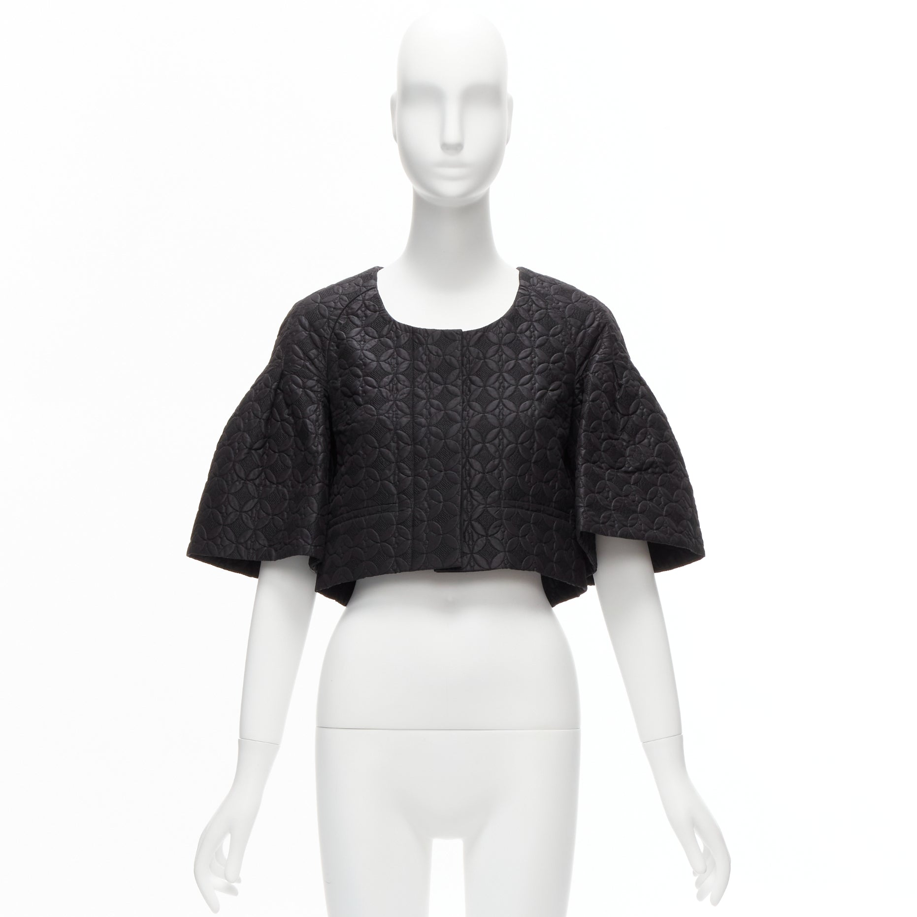 Chloe Black Floral Cropped Jacket - Image 13