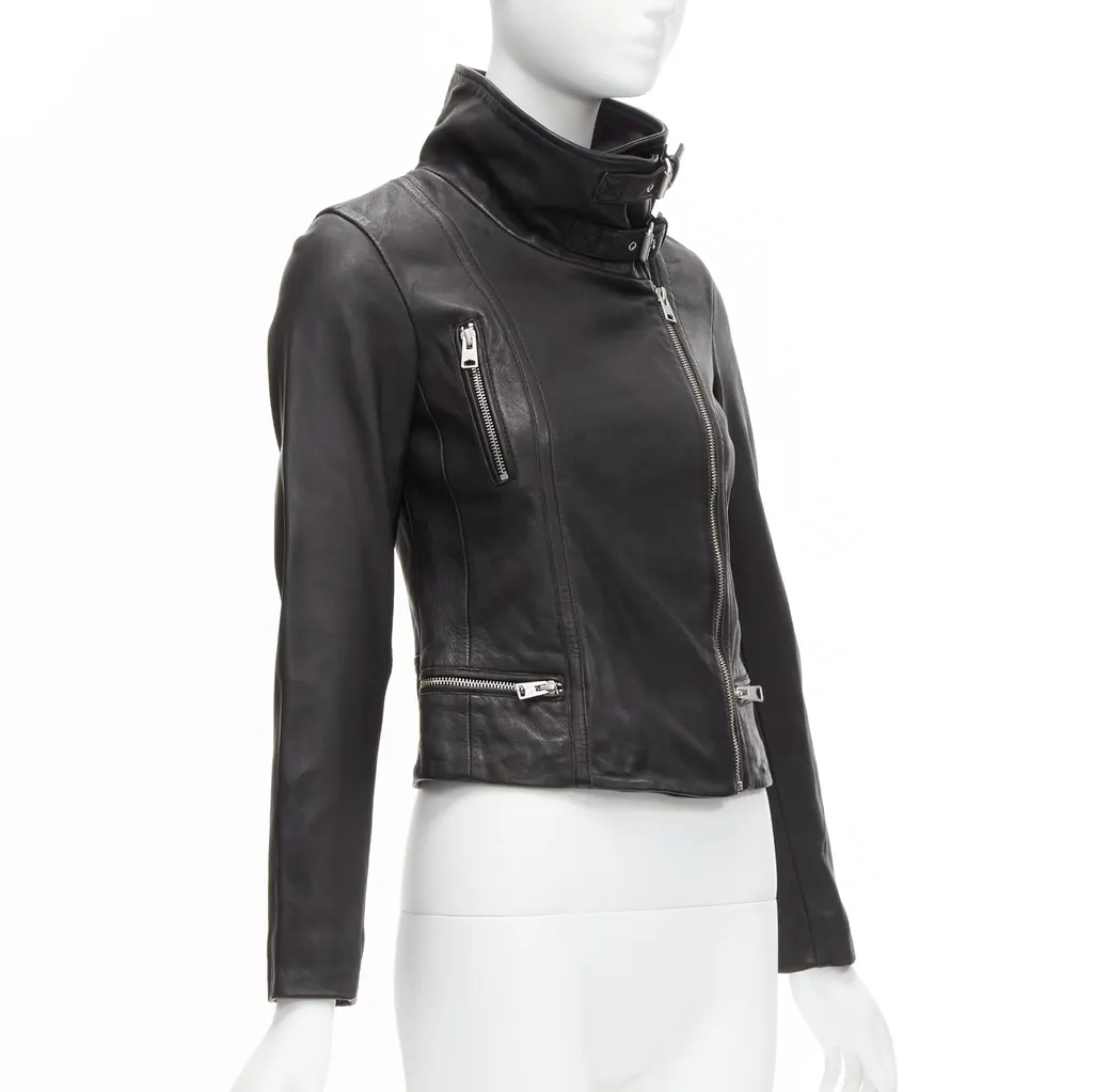 All Saints Bales Black Leather Never worn - Model View
