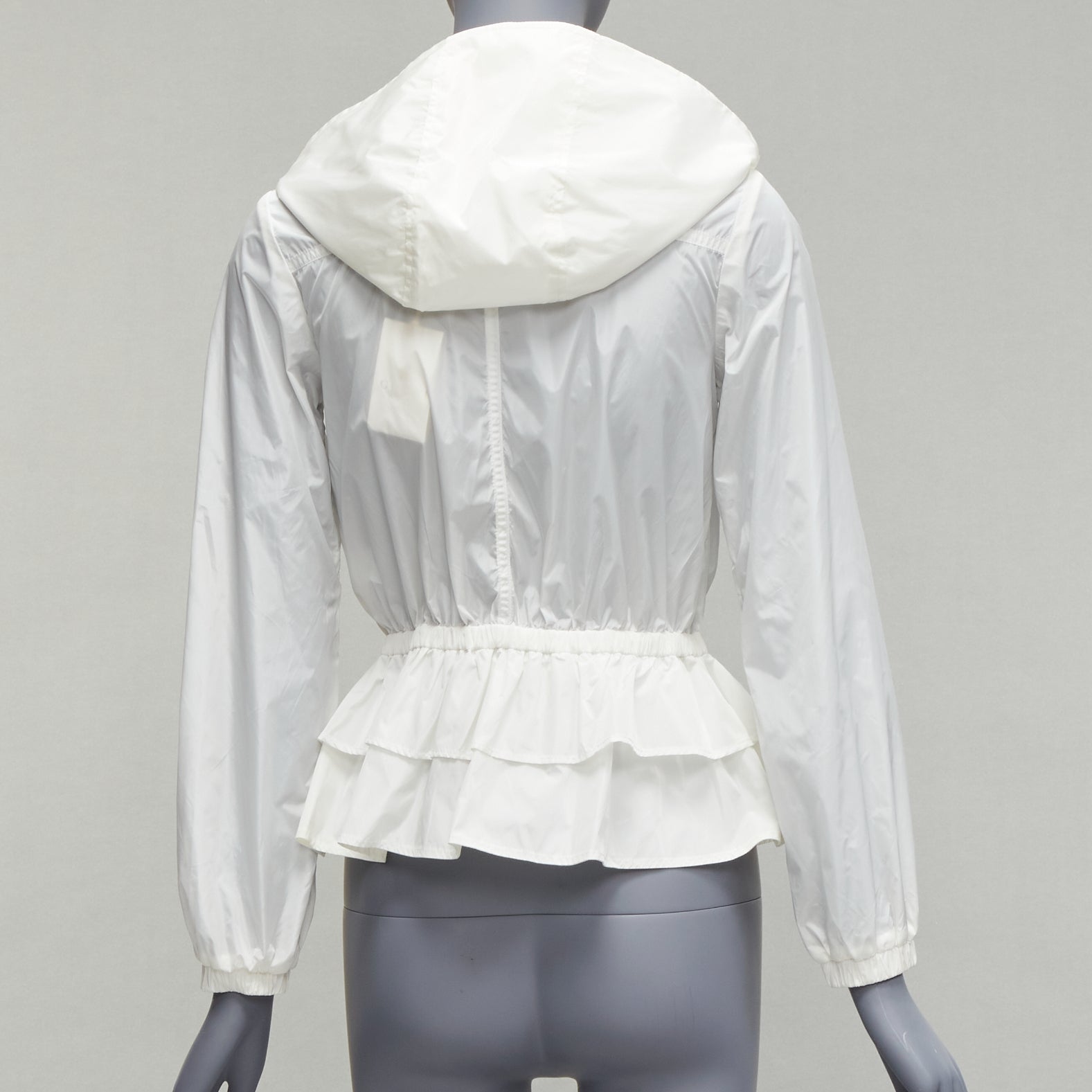 Gucci Ivory Peplum Hooded Jacket - Detail 1