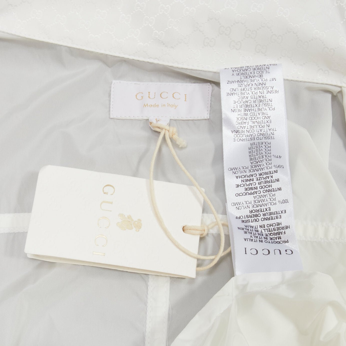 Gucci Ivory Peplum Hooded Jacket - Image 11