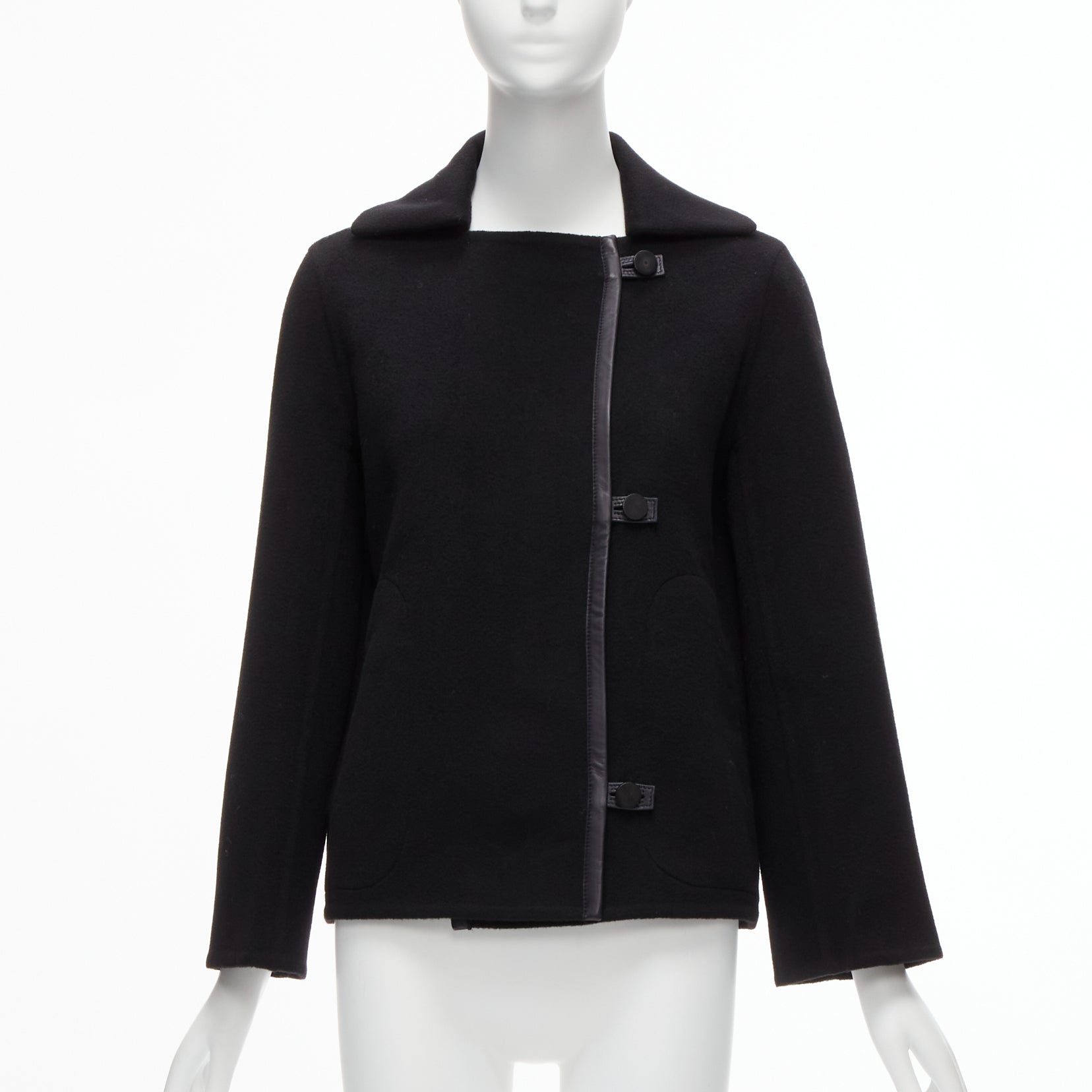 Hermès Black Trim Cashmere Jacket