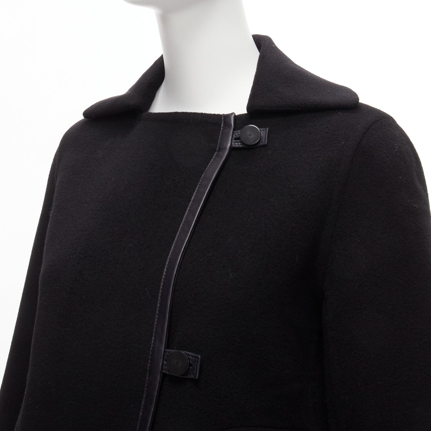 Hermès Black Trim Cashmere Jacket - Back view