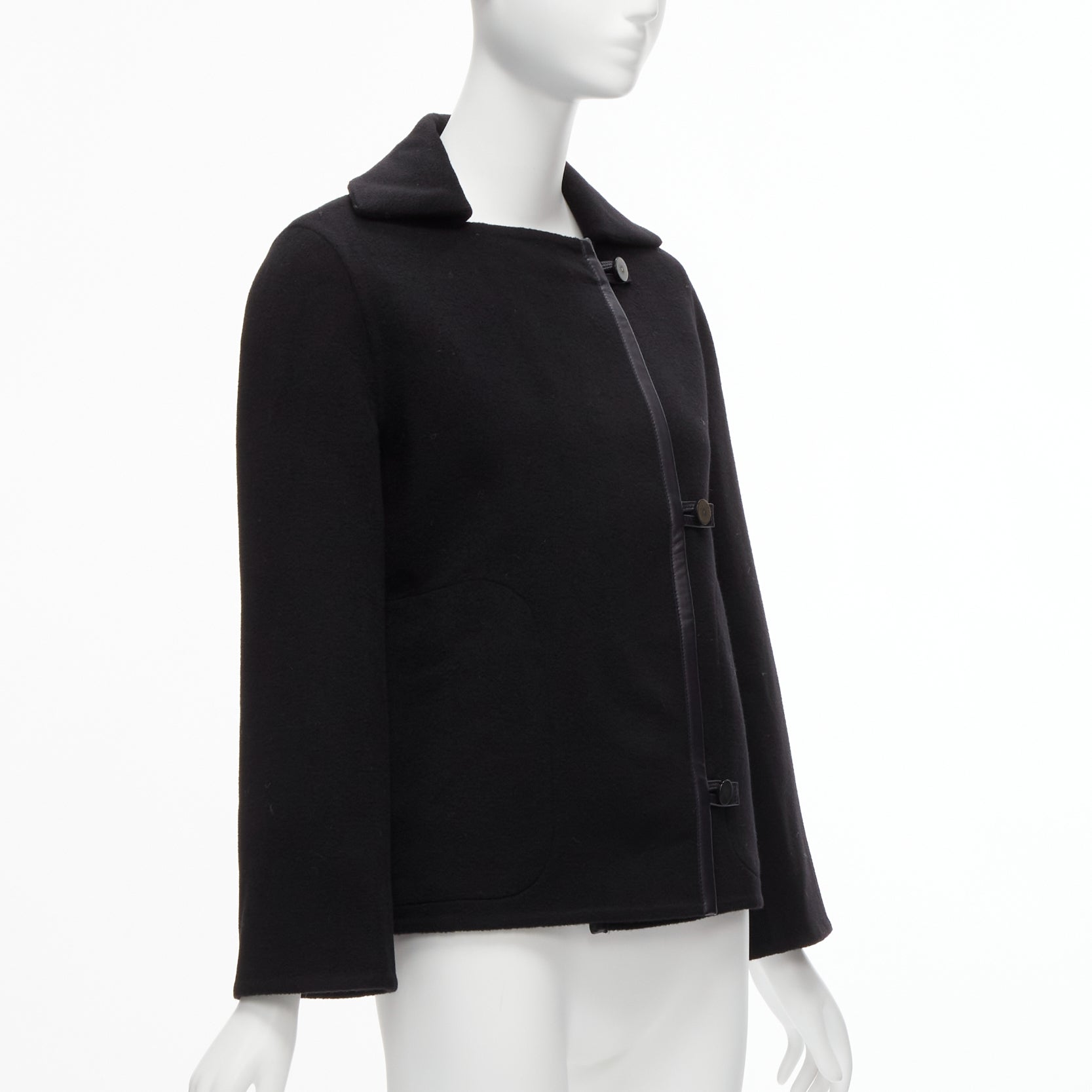 Hermès Black Trim Cashmere Jacket - 4