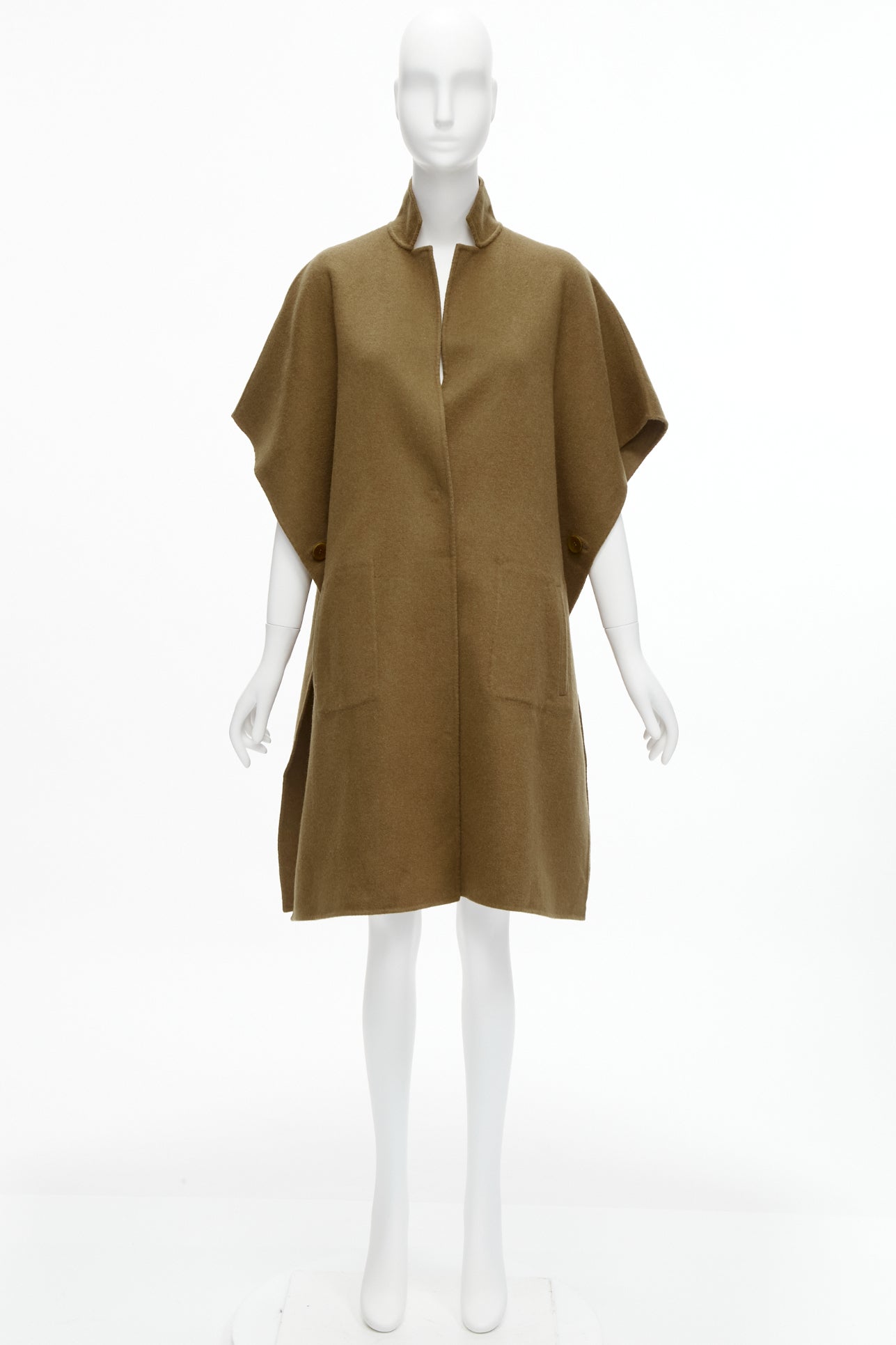 Tibi Brown High Collar Coat - Image 6