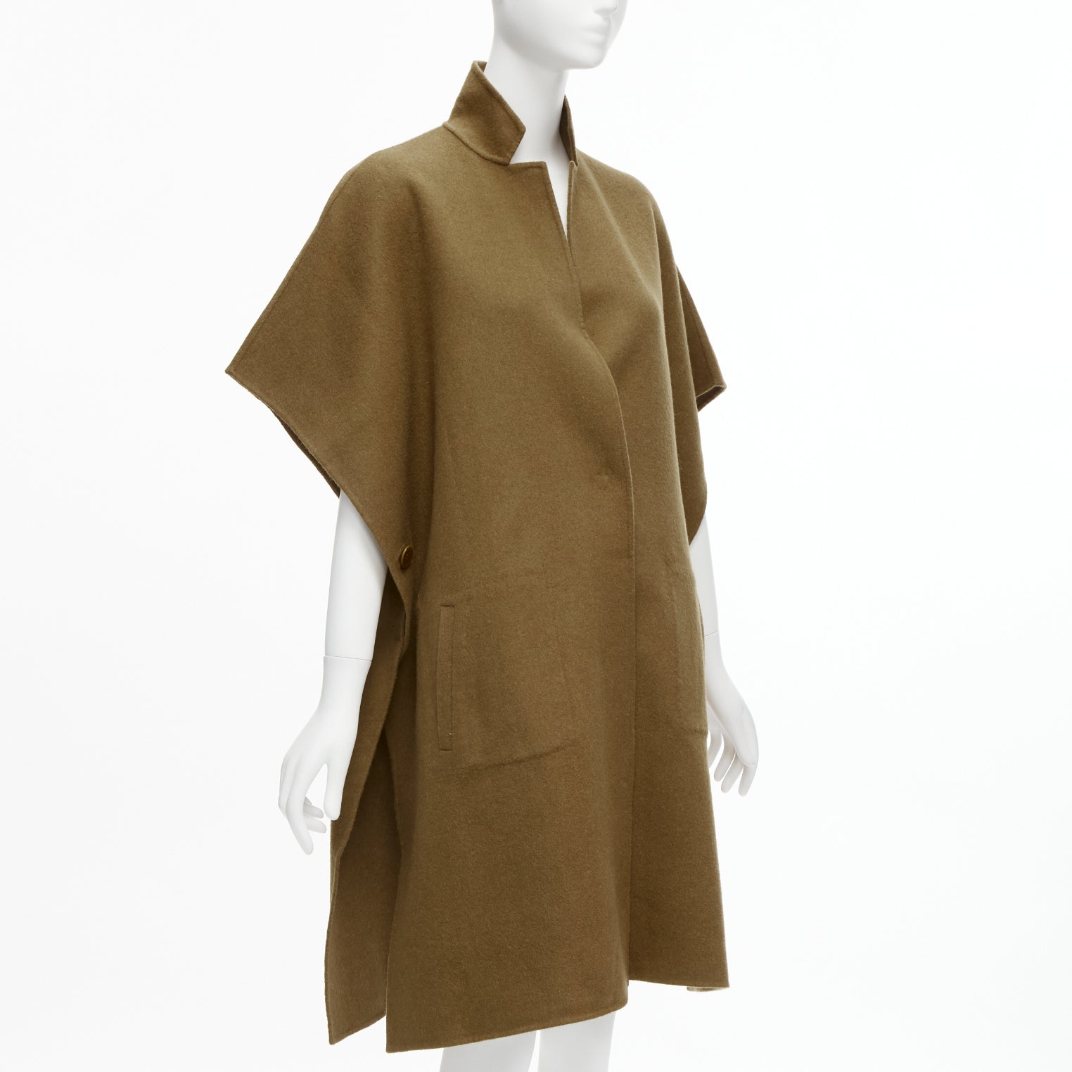 Tibi Brown High Collar Coat - 4