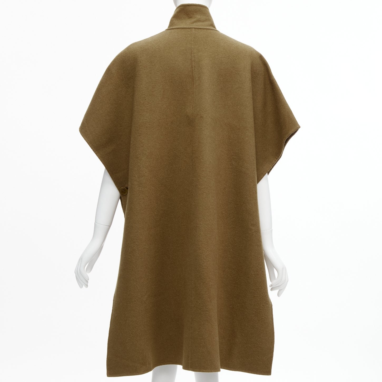Tibi Brown High Collar Coat - Detail 1