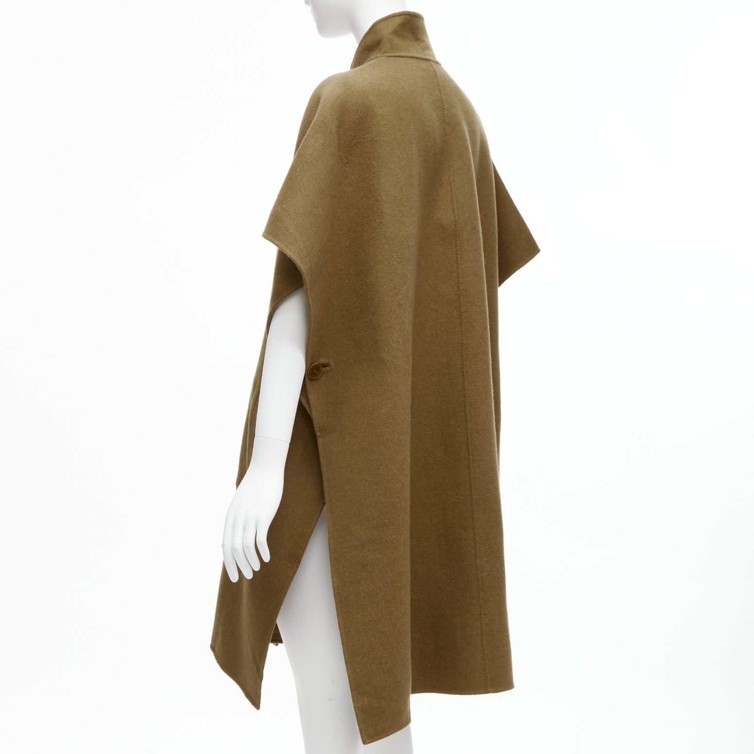 Tibi Brown High Collar Coat - Detail 2