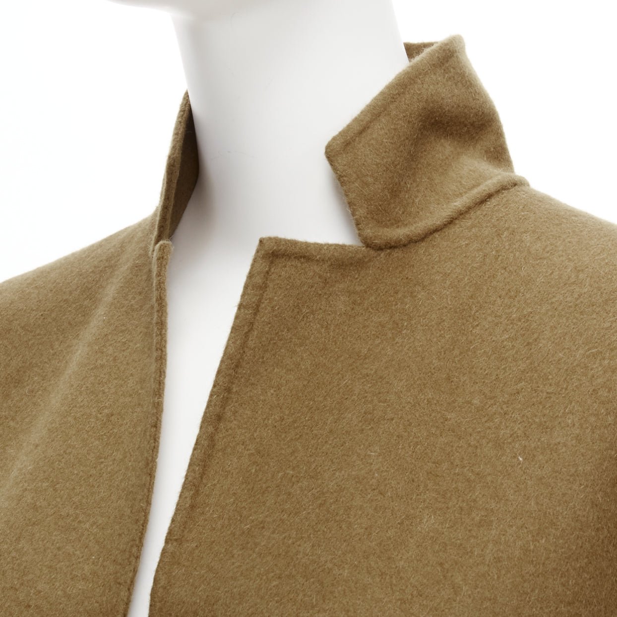 Tibi Brown High Collar Coat - Image 11