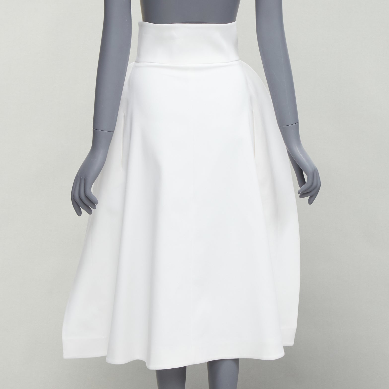 Sara Battaglia Balloon Cotton Skirt - Side view