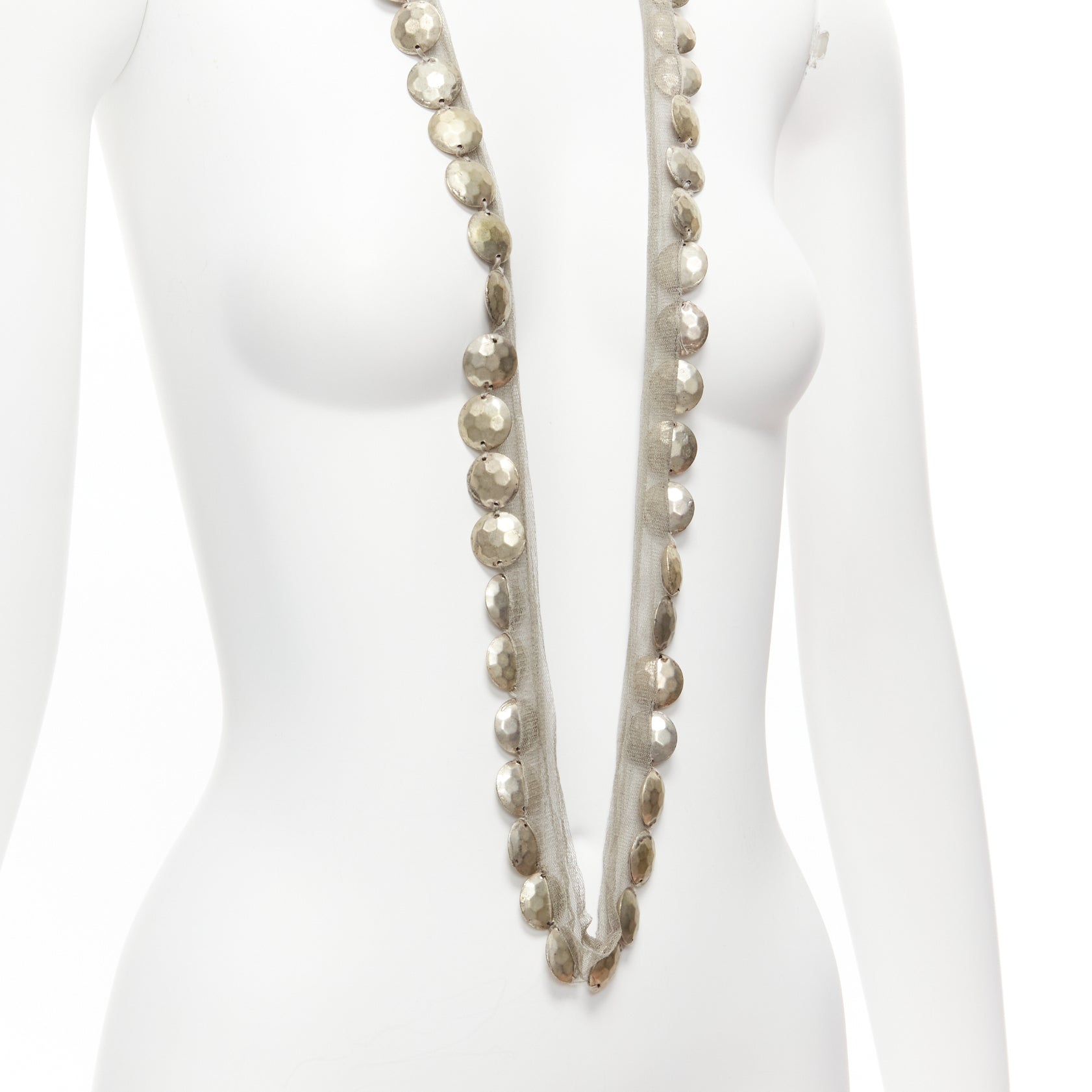 Lanvin Coins Mesh Necklace - Back view