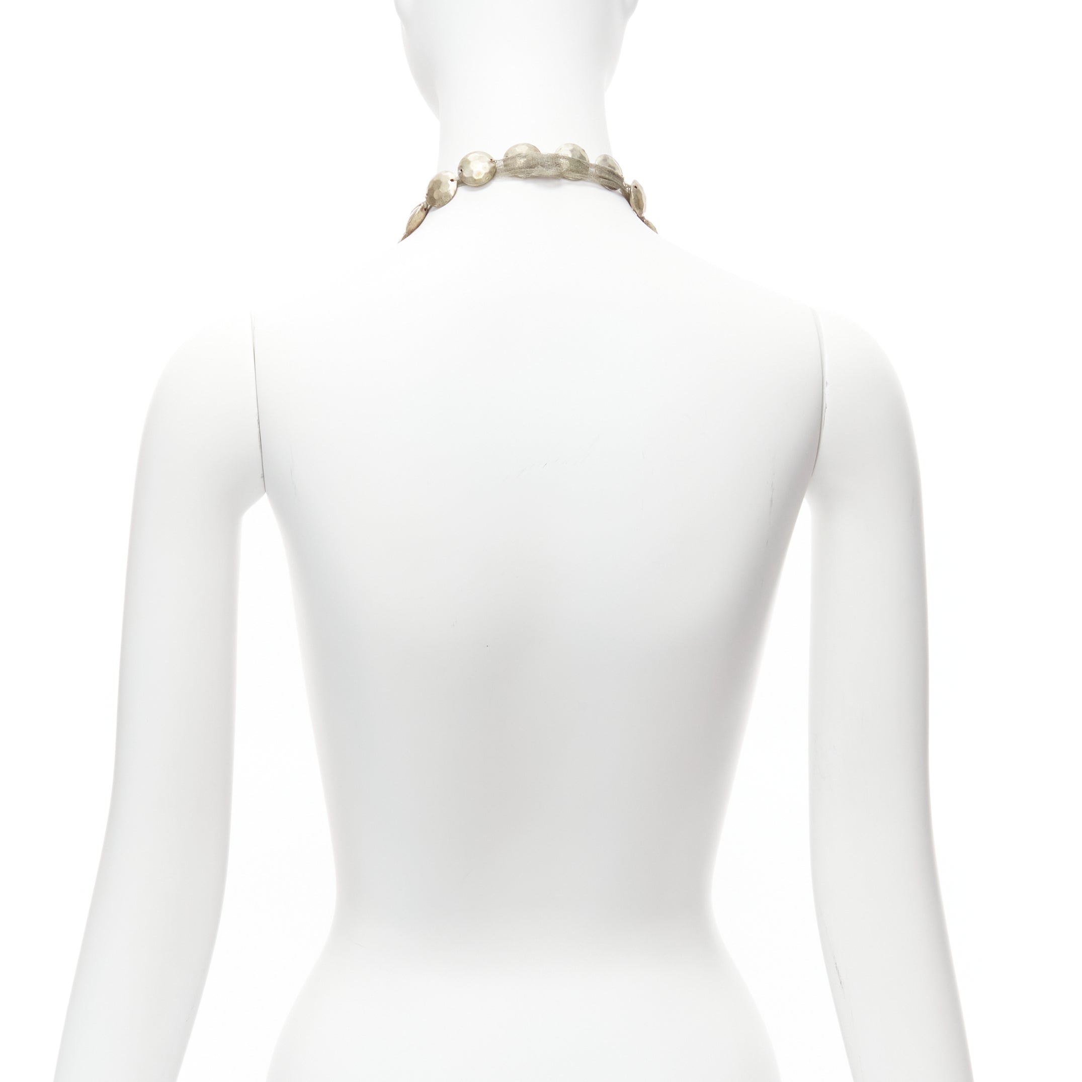 Lanvin Coins Mesh Necklace - Side view