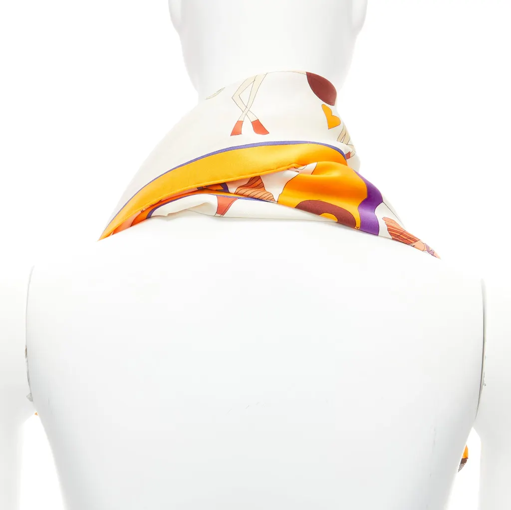 Hermès Amour Cheval Scarf MultiColor Silk Never worn - Box View