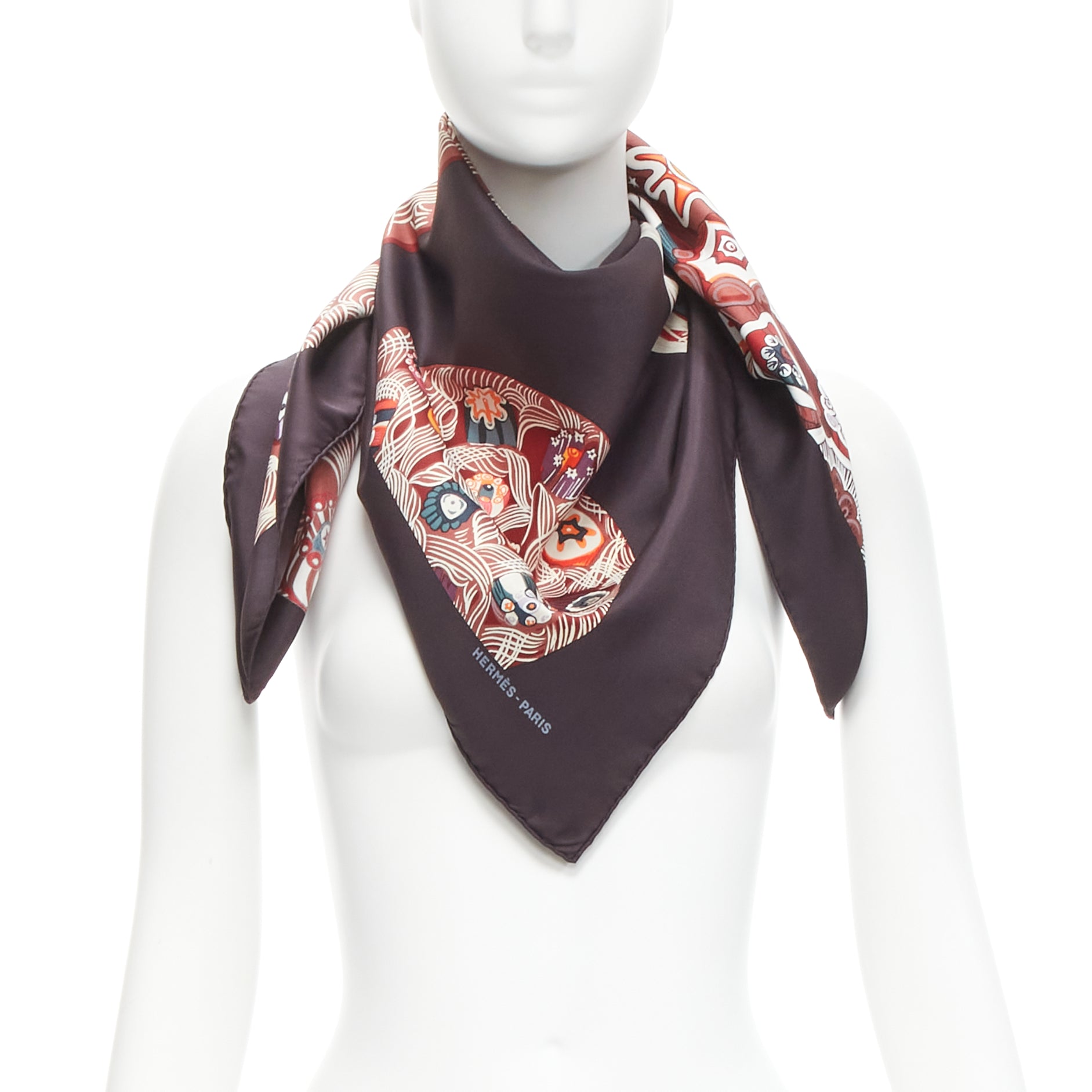 Hermès Dark Floral Scarf