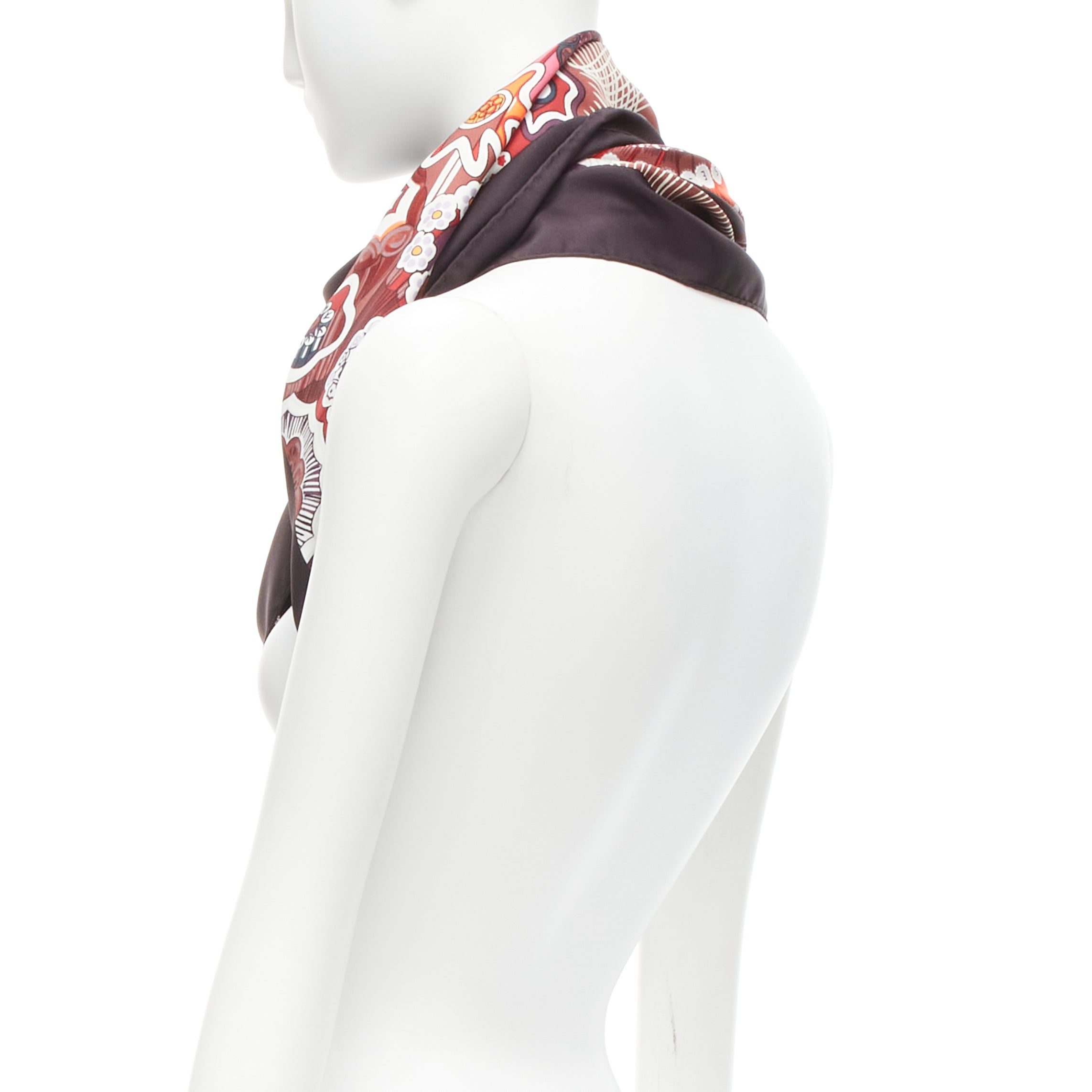 Hermès Dark Floral Scarf - Detail 1