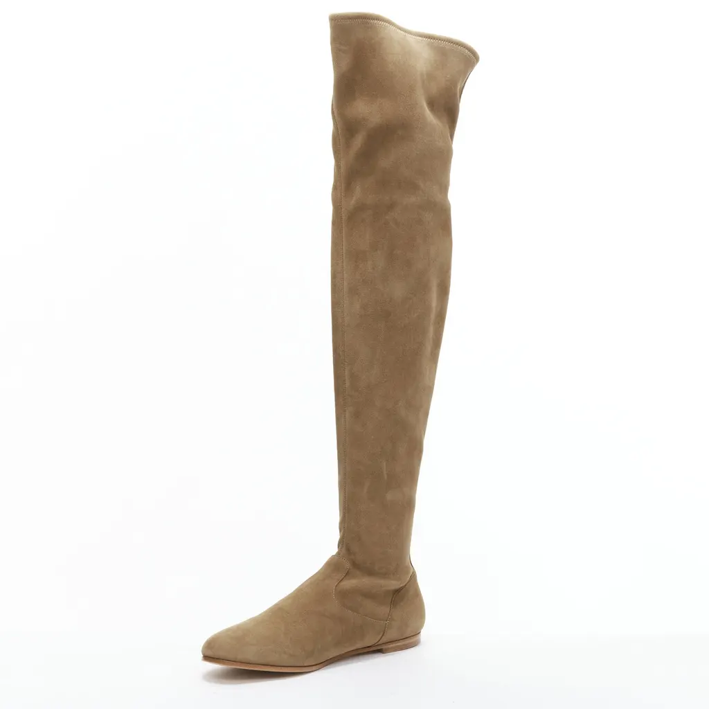 Gianvito Rossi Camoscio Brown Leather Good - Model View