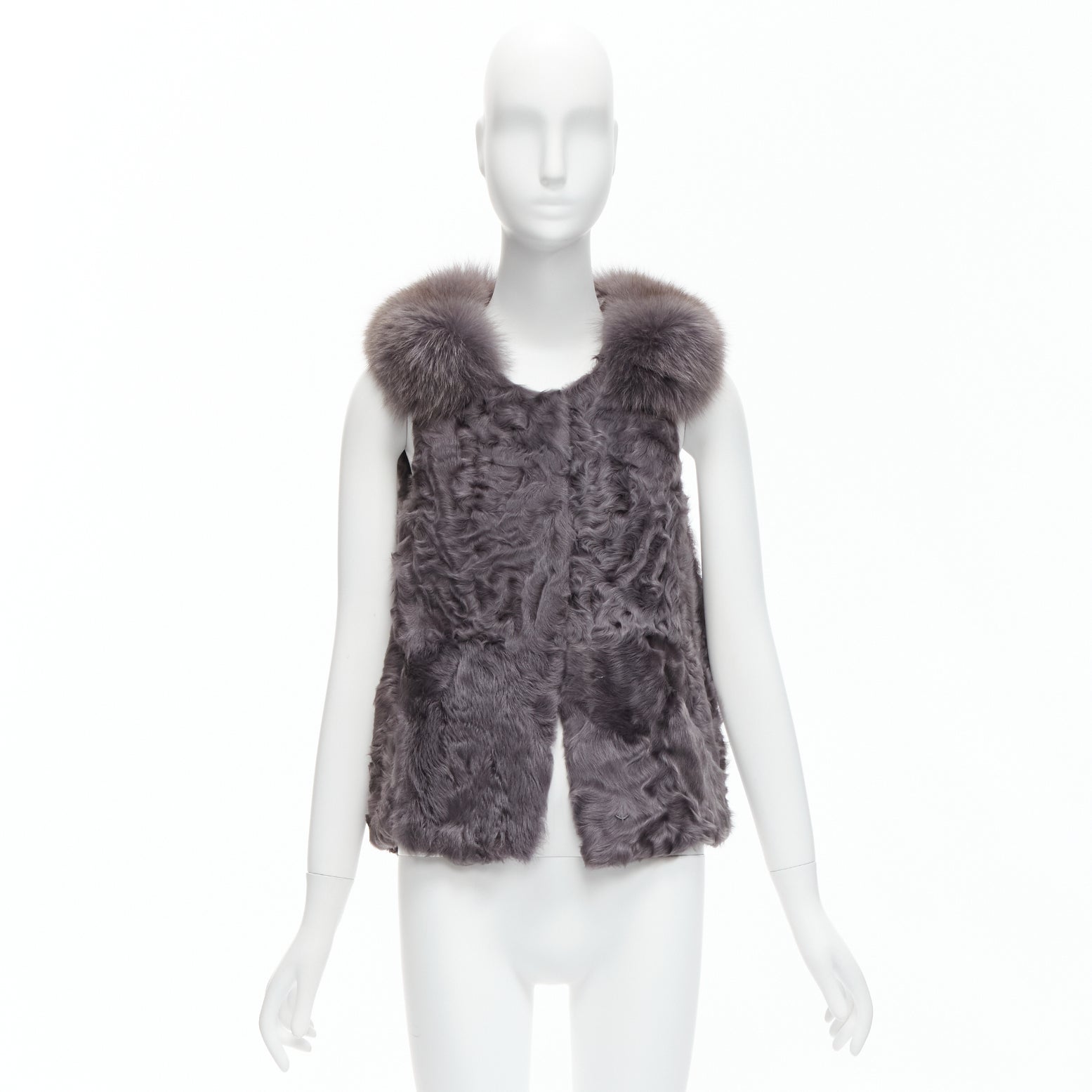 Unsigned / متعددة Fur Collar Vest - Image 12
