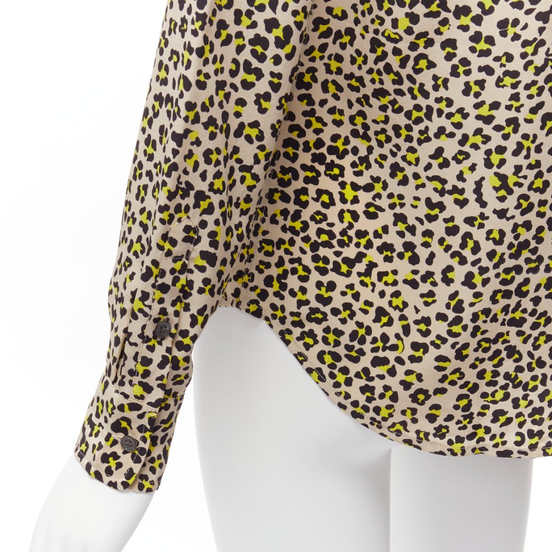 Equipment Leopard Long Shirt - Back view