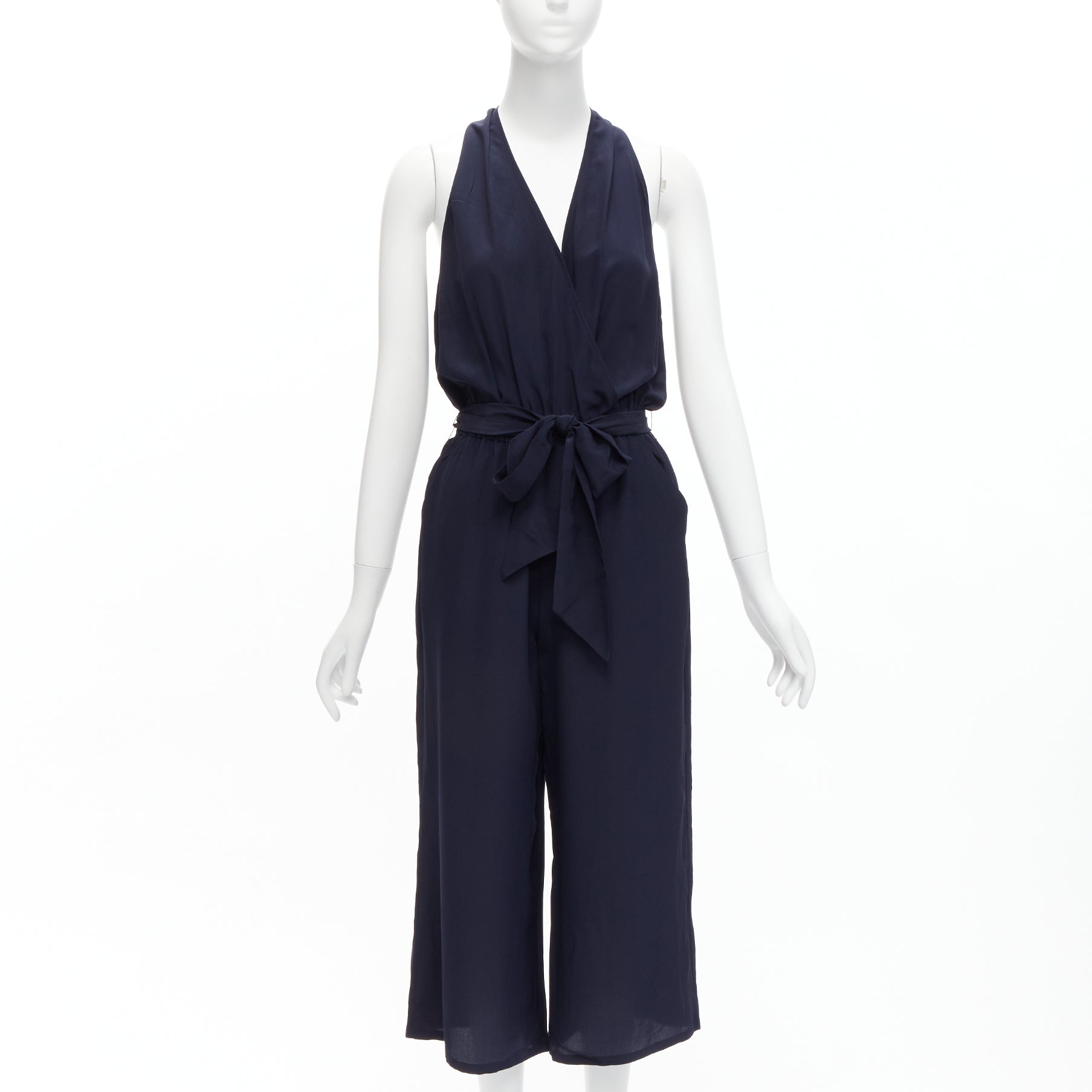 Tory Burch Navy Wrap Jumpsuit