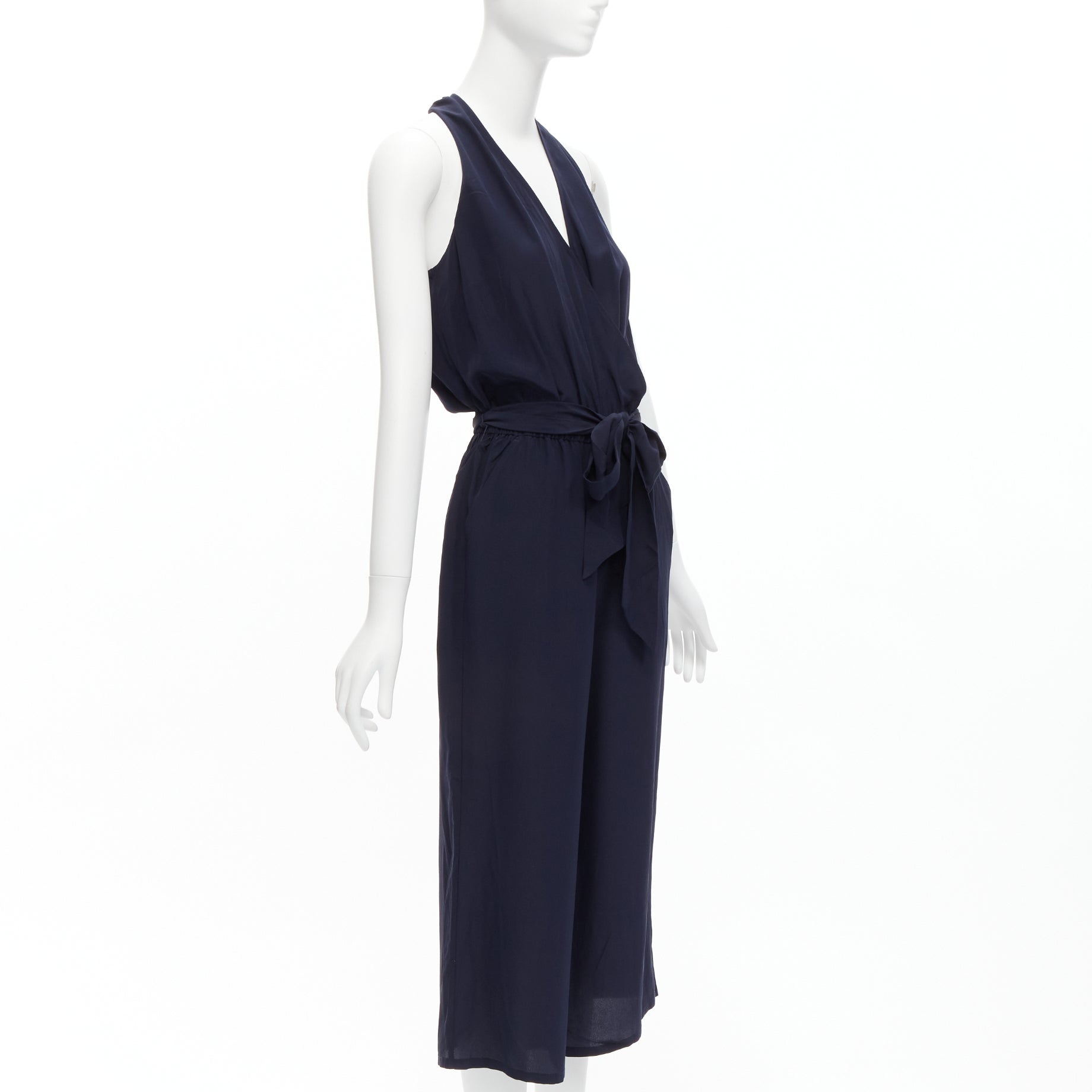 Tory Burch Navy Wrap Jumpsuit - Image 6