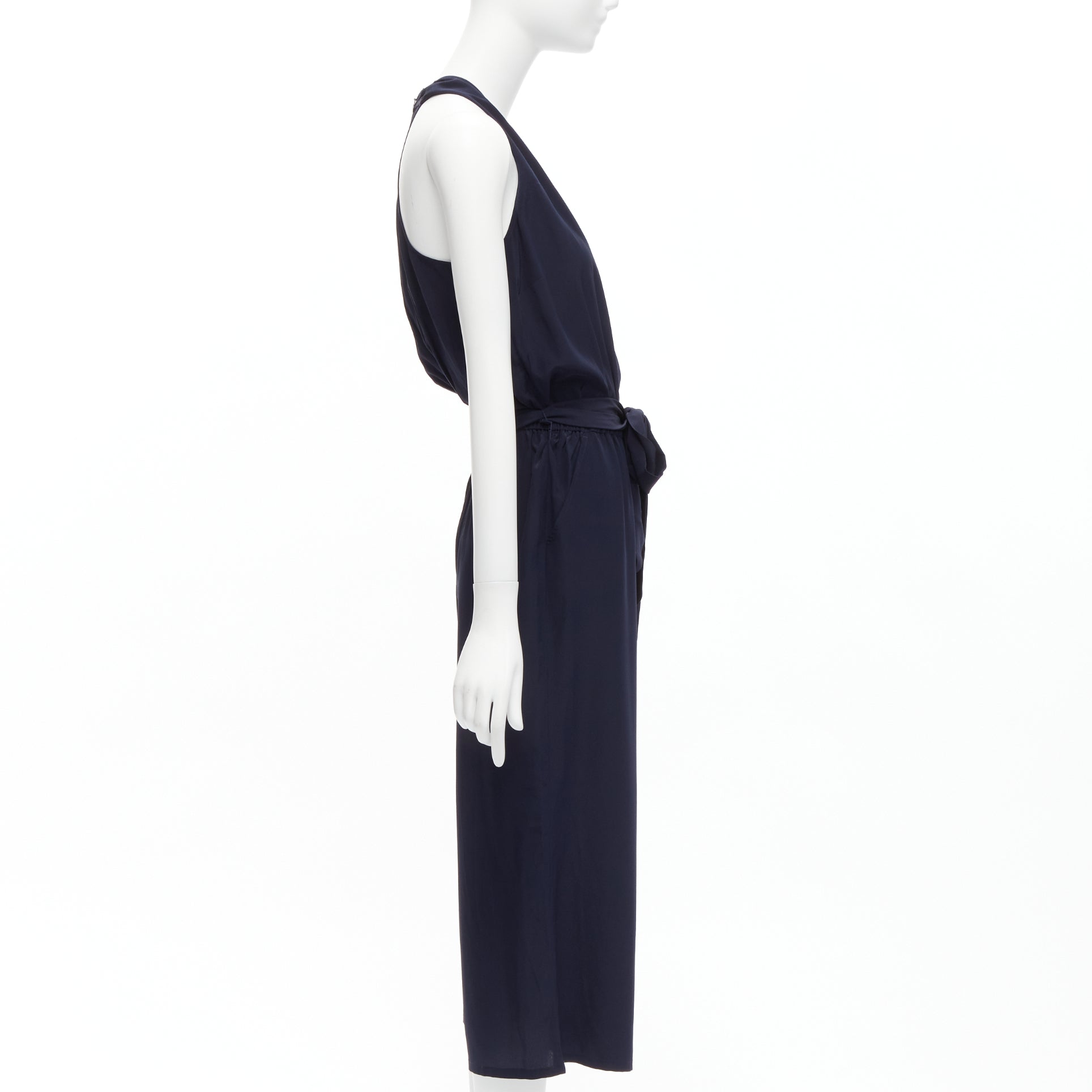 Tory Burch Navy Wrap Jumpsuit - 4