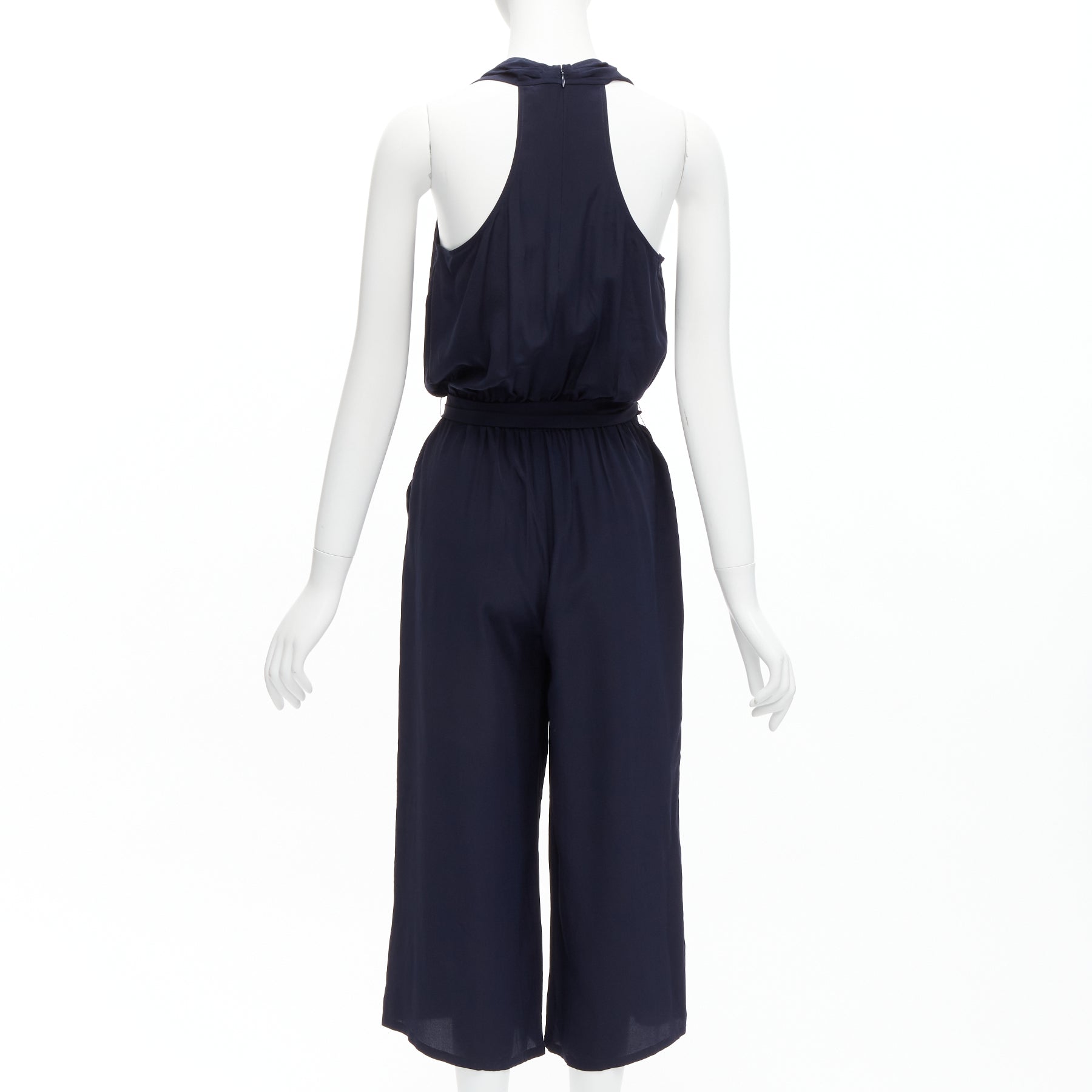 Tory Burch Navy Wrap Jumpsuit - Side view