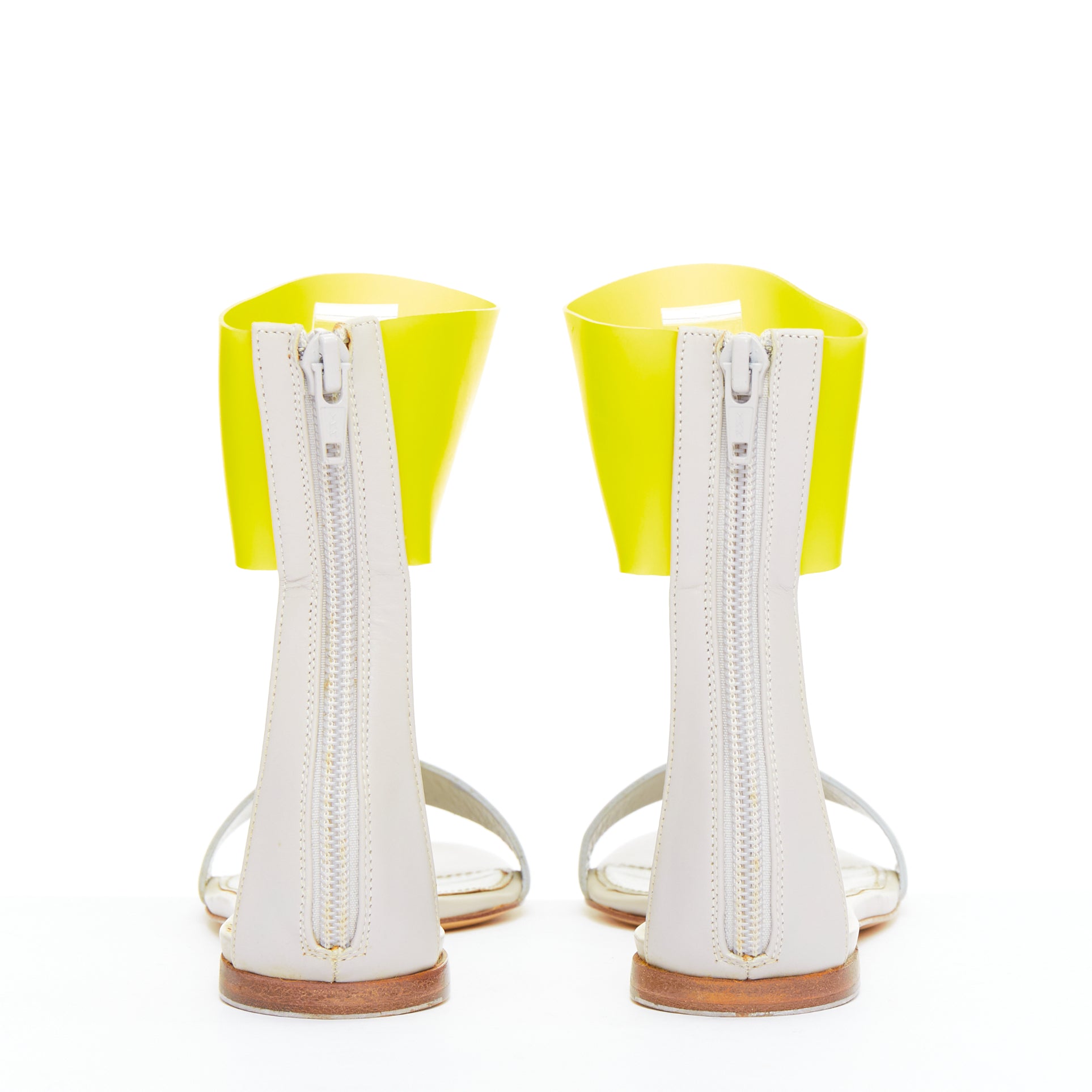 Jil Sander Yellow Rubber Sandals - Side view