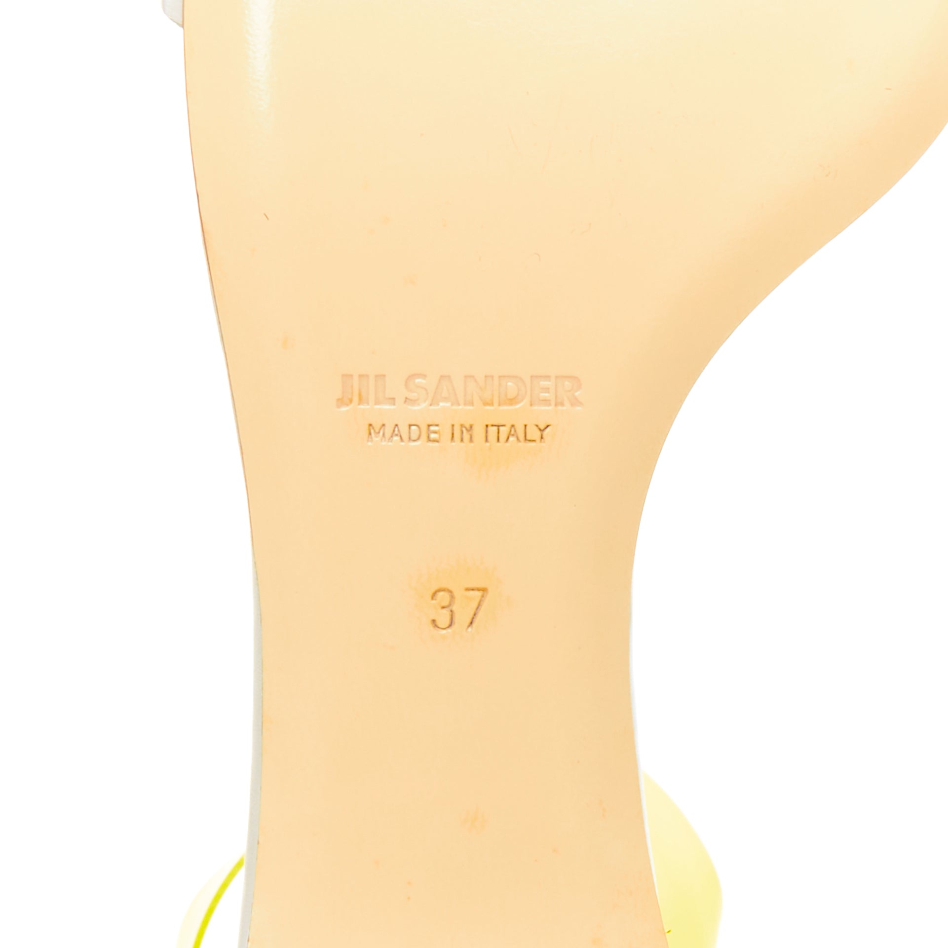 Jil Sander Yellow Rubber Sandals - Image 12